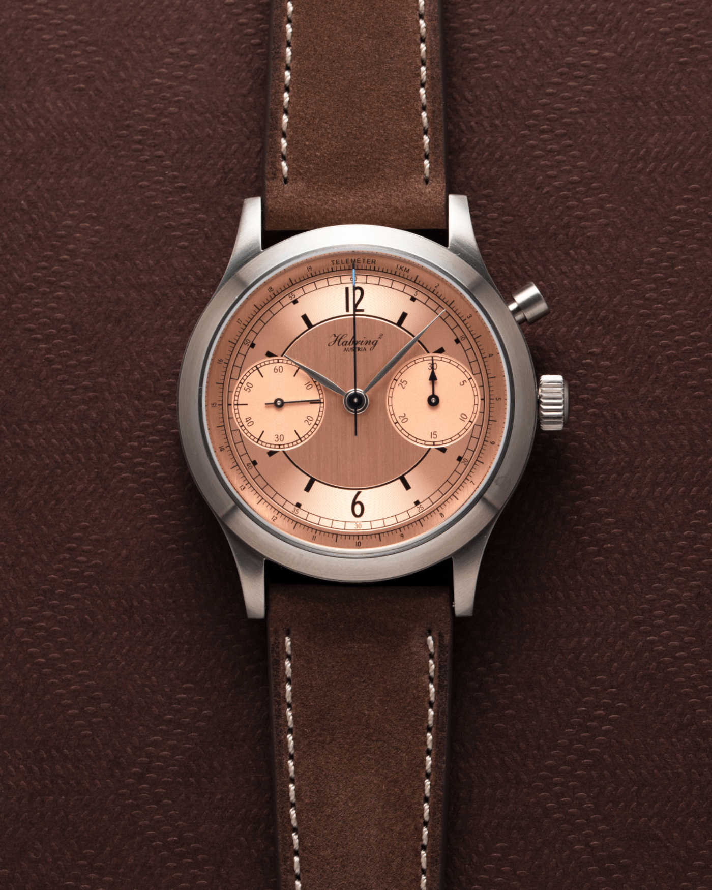 Brand: Habring / Monochrome Model: Montre de Souscription 1 Year: 2021 Material: Stainless Steel Movement: Cal. A11C-H1 Case Diameter: 38.5mm Lug Width: 20mm Bracelet/Strap: Habring Monochrome Taupe Nubuck Strap