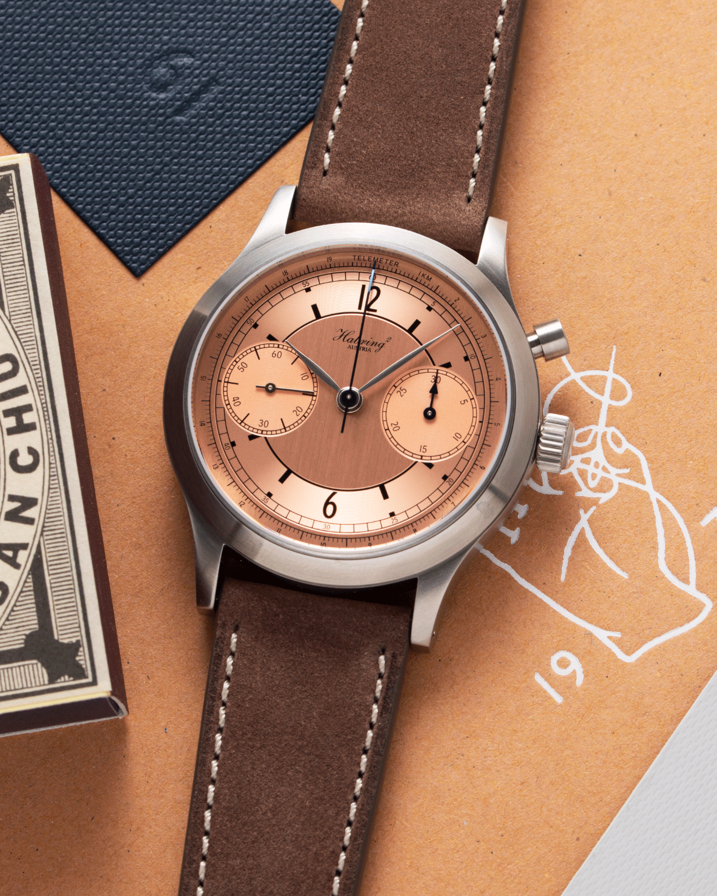 Brand: Habring / Monochrome Model: Montre de Souscription 1 Year: 2021 Material: Stainless Steel Movement: Cal. A11C-H1 Case Diameter: 38.5mm Lug Width: 20mm Bracelet/Strap: Habring Monochrome Taupe Nubuck Strap