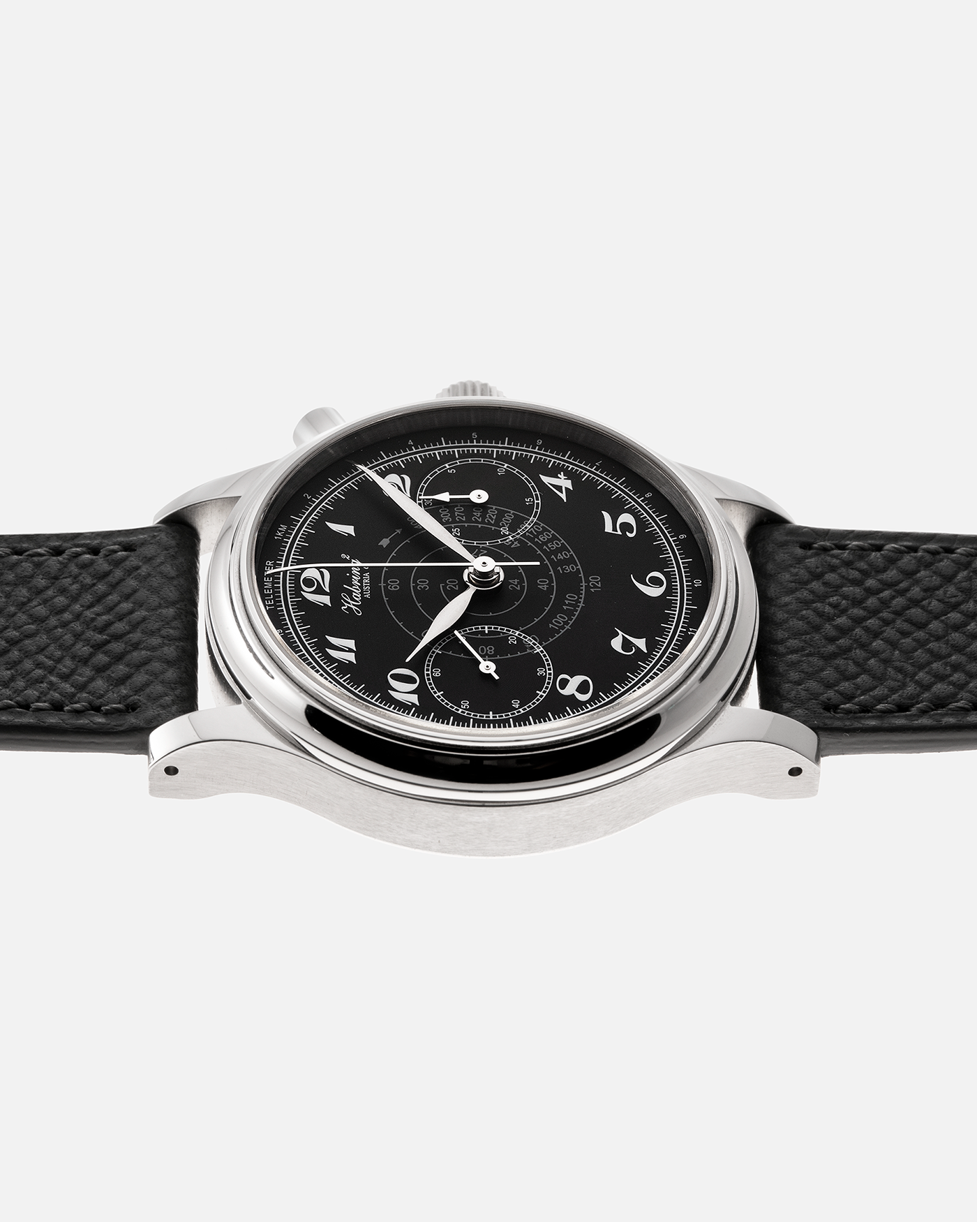 Brand: Habring  Model: Monopusher Shellman Japan Edition Year: 2021 Material: Stainless Steel  Movement: Cal. A11C-H1 Case Diameter: 38.5mm Lug Width: 20mm Bracelet/Strap: Molequin Anthracite Textured Calf Strap and Habring Monochrome Brown Nubuck Strap