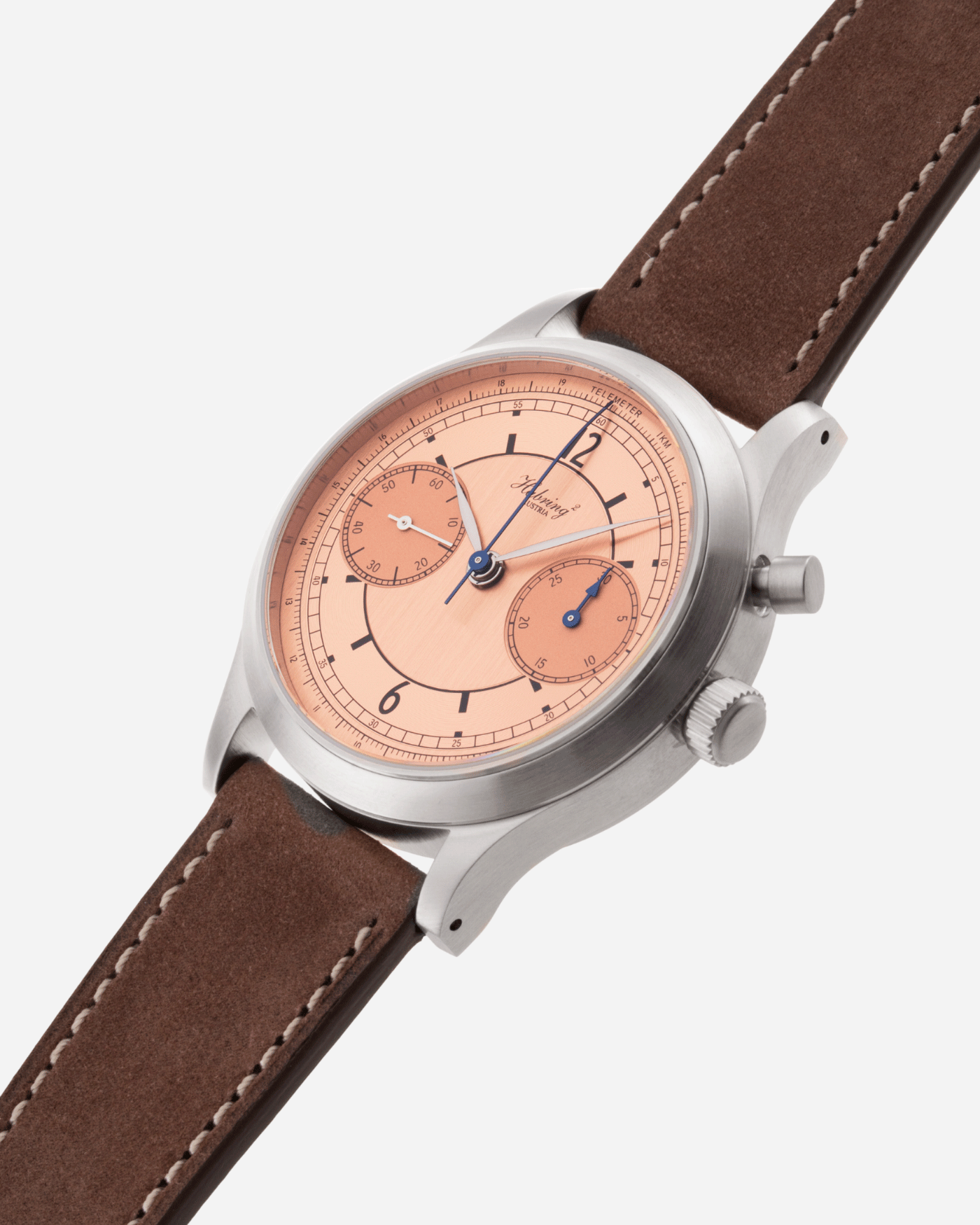 Brand: Habring / Monochrome Model: Montre de Souscription 1 Year: 2021 Material: Stainless Steel Movement: Cal. A11C-H1 Case Diameter: 38.5mm Lug Width: 20mm Bracelet/Strap: Habring Monochrome Taupe Nubuck Strap