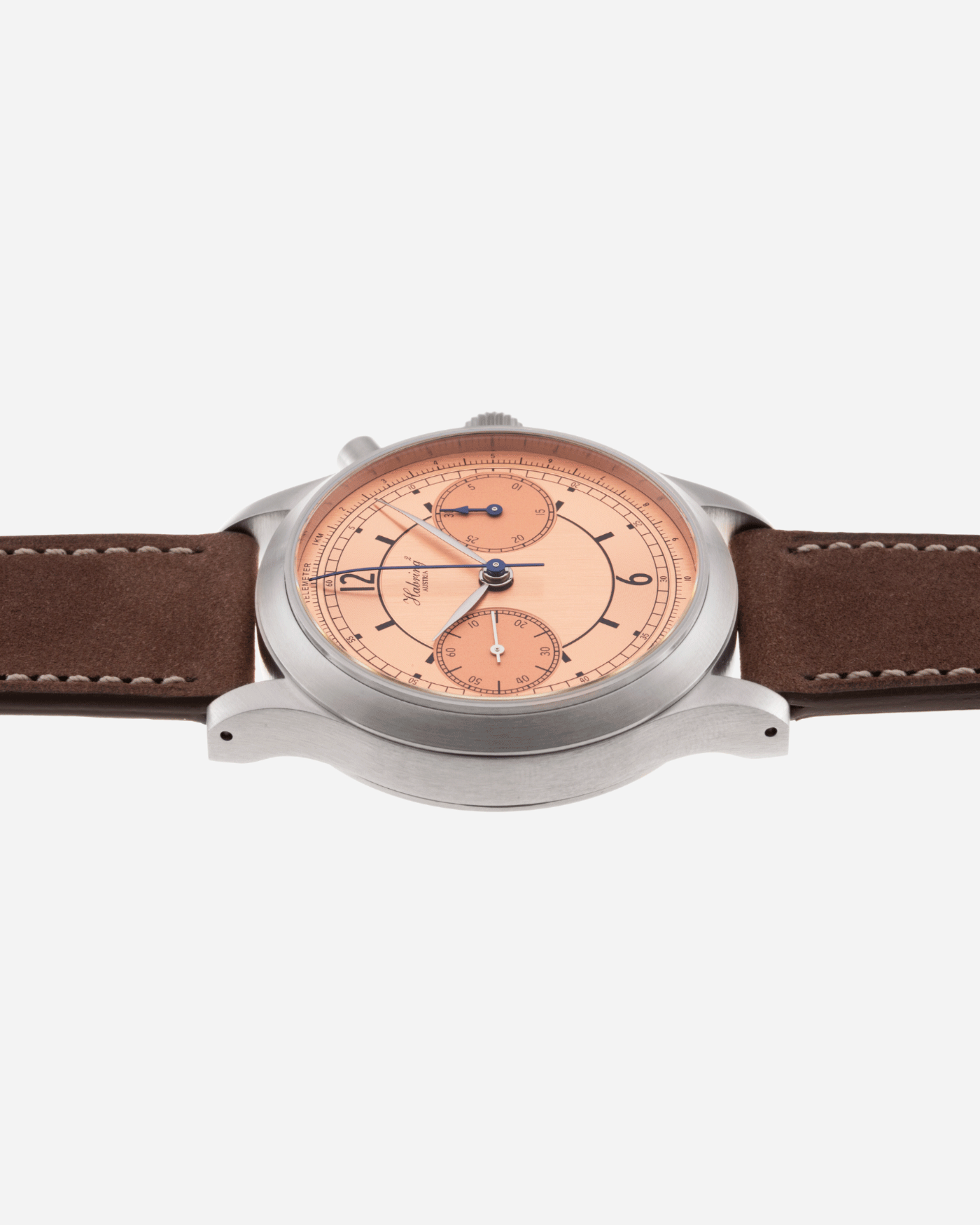 Brand: Habring / Monochrome Model: Montre de Souscription 1 Year: 2021 Material: Stainless Steel Movement: Cal. A11C-H1 Case Diameter: 38.5mm Lug Width: 20mm Bracelet/Strap: Habring Monochrome Taupe Nubuck Strap