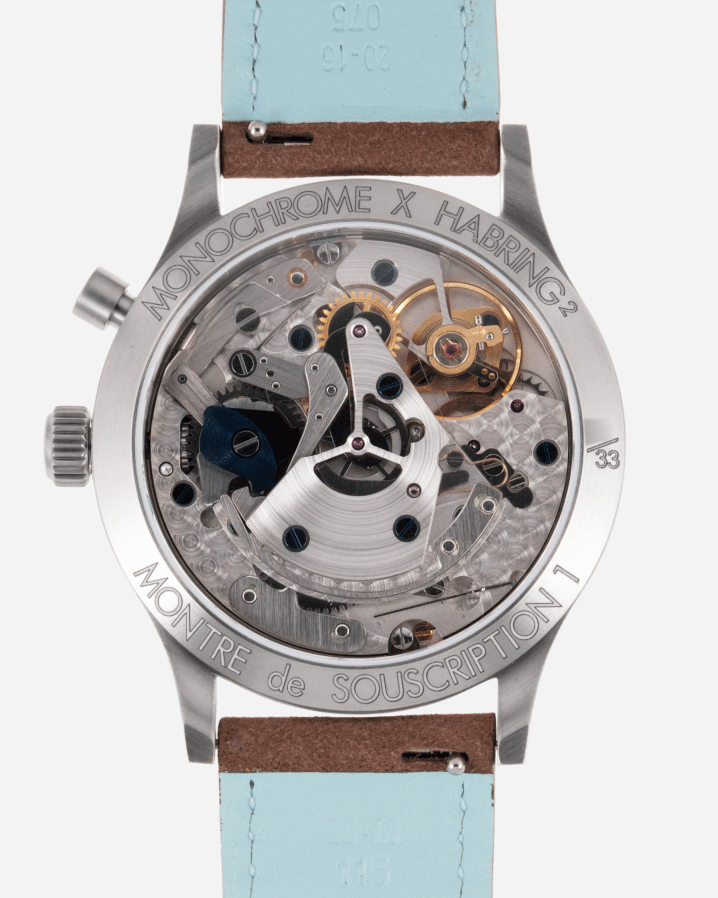 Brand: Habring / Monochrome Model: Montre de Souscription 1 Year: 2021 Material: Stainless Steel Movement: Cal. A11C-H1 Case Diameter: 38.5mm Lug Width: 20mm Bracelet/Strap: Habring Monochrome Taupe Nubuck Strap