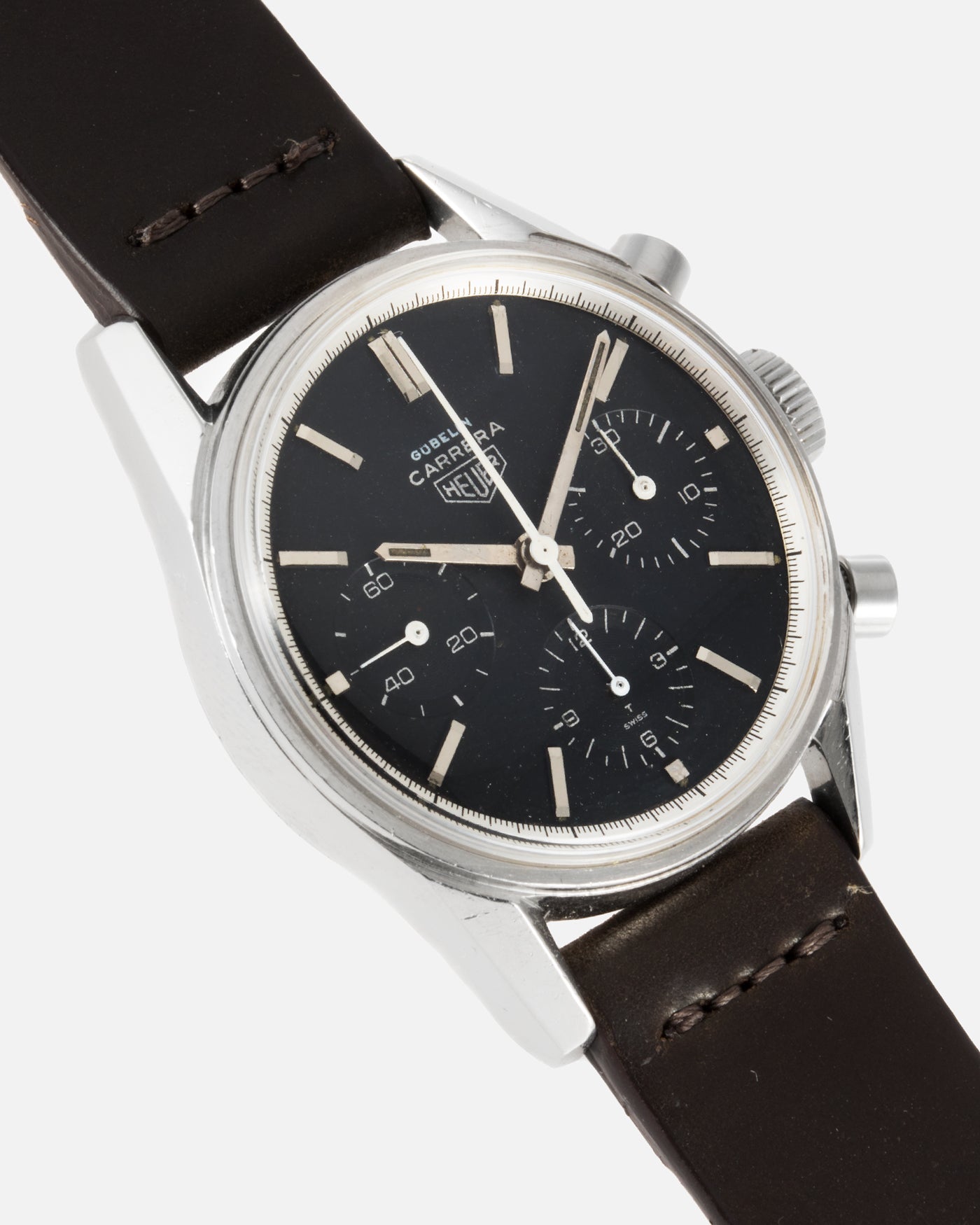 Heuer Carrera 2447N Gubelin Silver Script