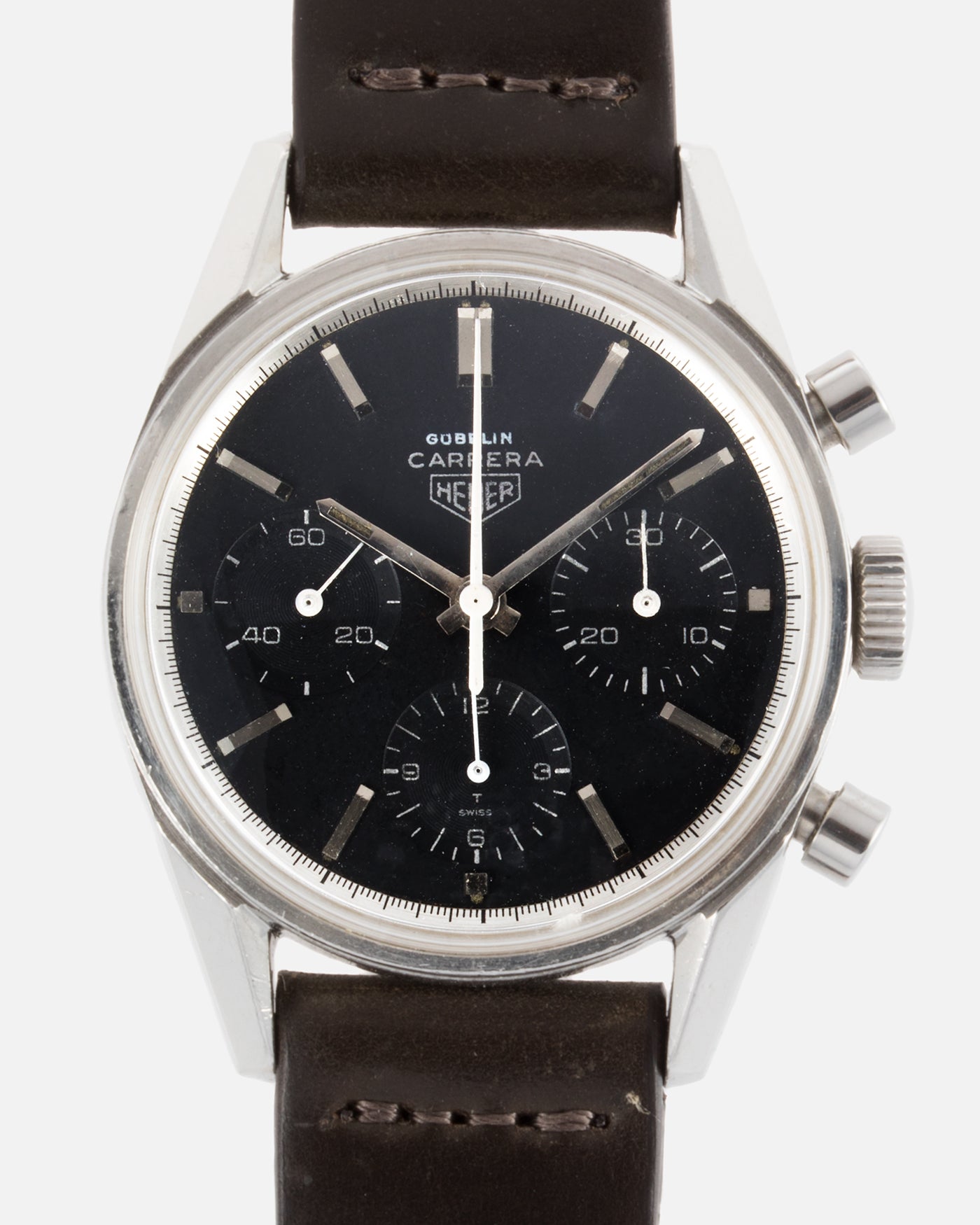 Heuer Carrera 2447N Gubelin Silver Script