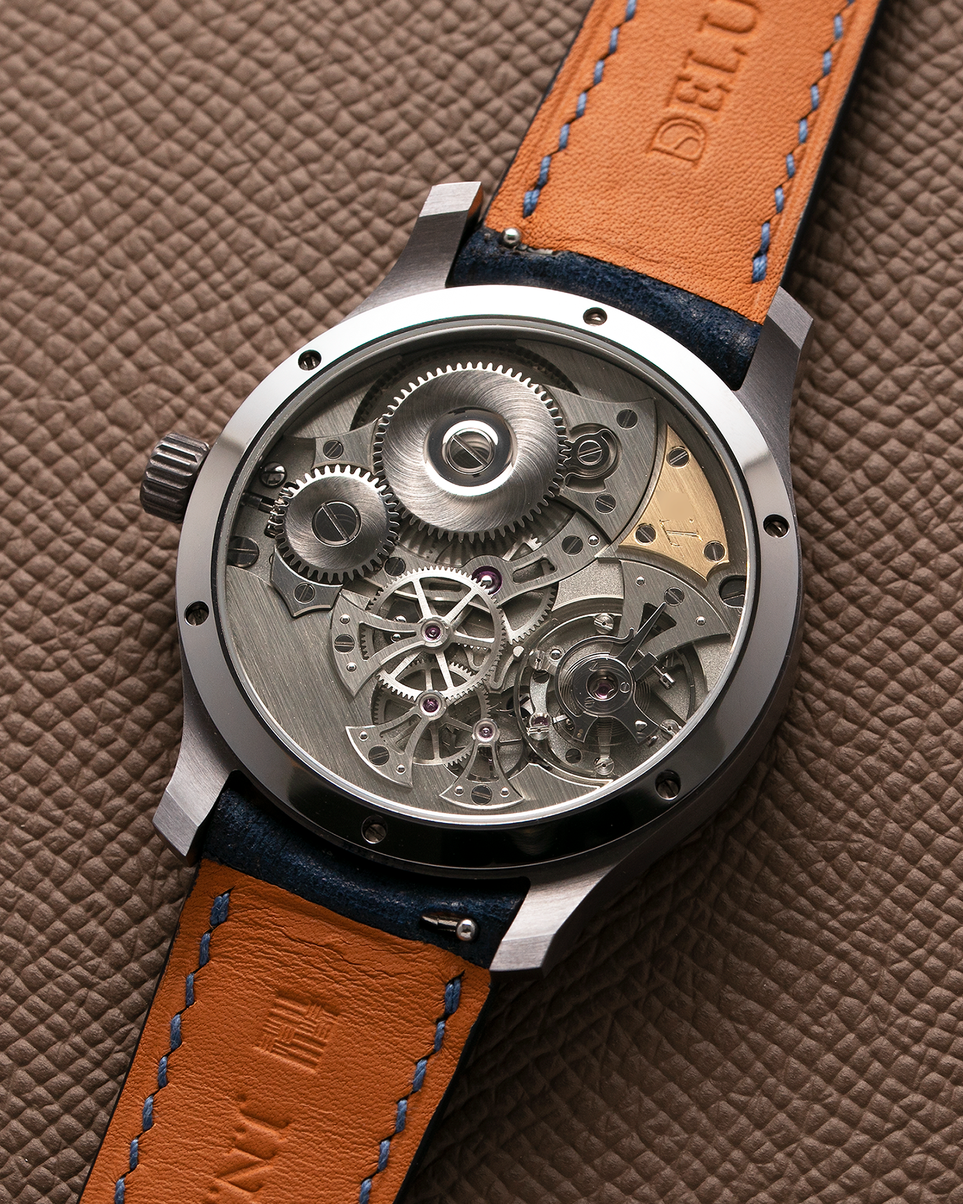 Brand: J.N. Shapiro Year: 2021 Model: Infinity Tantalum  Material: Tantalum Movement: UWD Cal. 33.1, Manual-Winding Case Diameter: 39mm Bracelet/Strap: J.N. Shapiro by Delugs Navy Blue Leather Strap with Signed Tantalum Tang Buckle with additional J.N. Shapiro Blue Alligator Strap and Grey Suede Strap