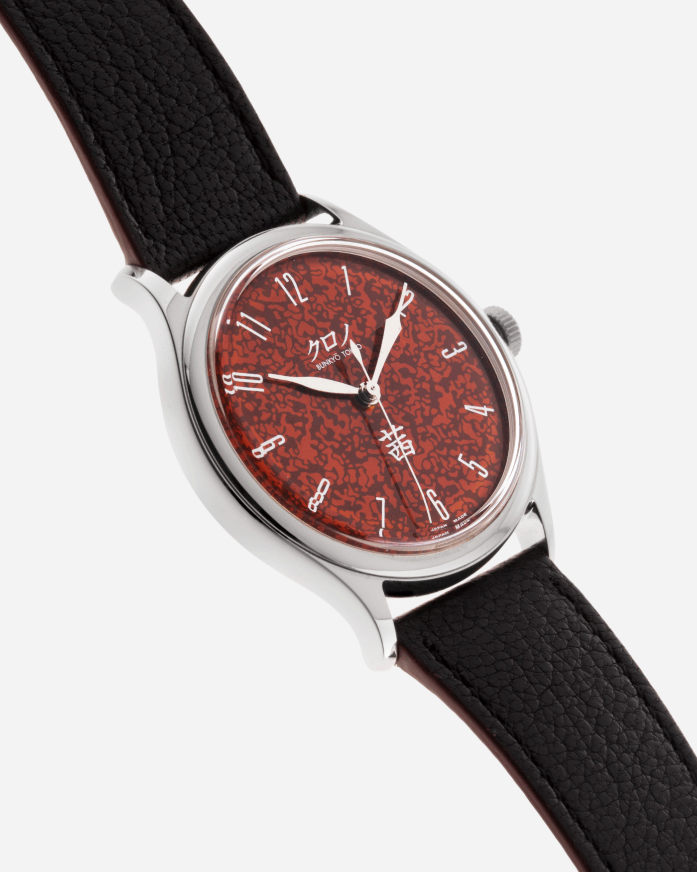 Brand: Kurono Year: 2020 Model: Akane Material: Stainless Steel Movement: Miyota 90S5 Case Diameter: 37mm Strap: Kurono Black Calf