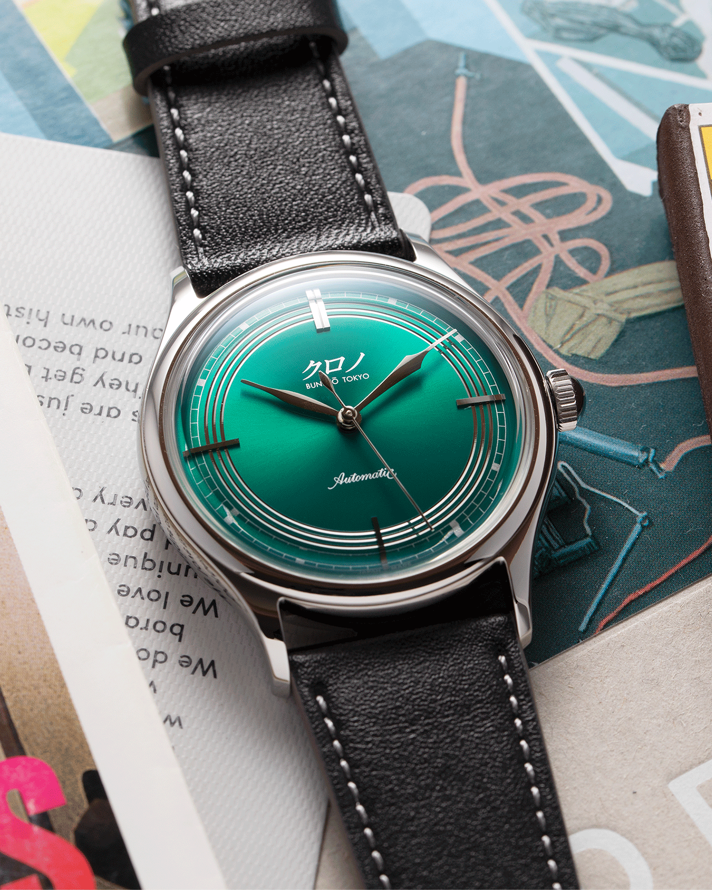 Brand: Kurono Year: 2020 Model: Mori Material: Stainless Steel Movement: Miyota 90S5 Case Diameter: 37mm Strap: Kurono Dark Green Calf