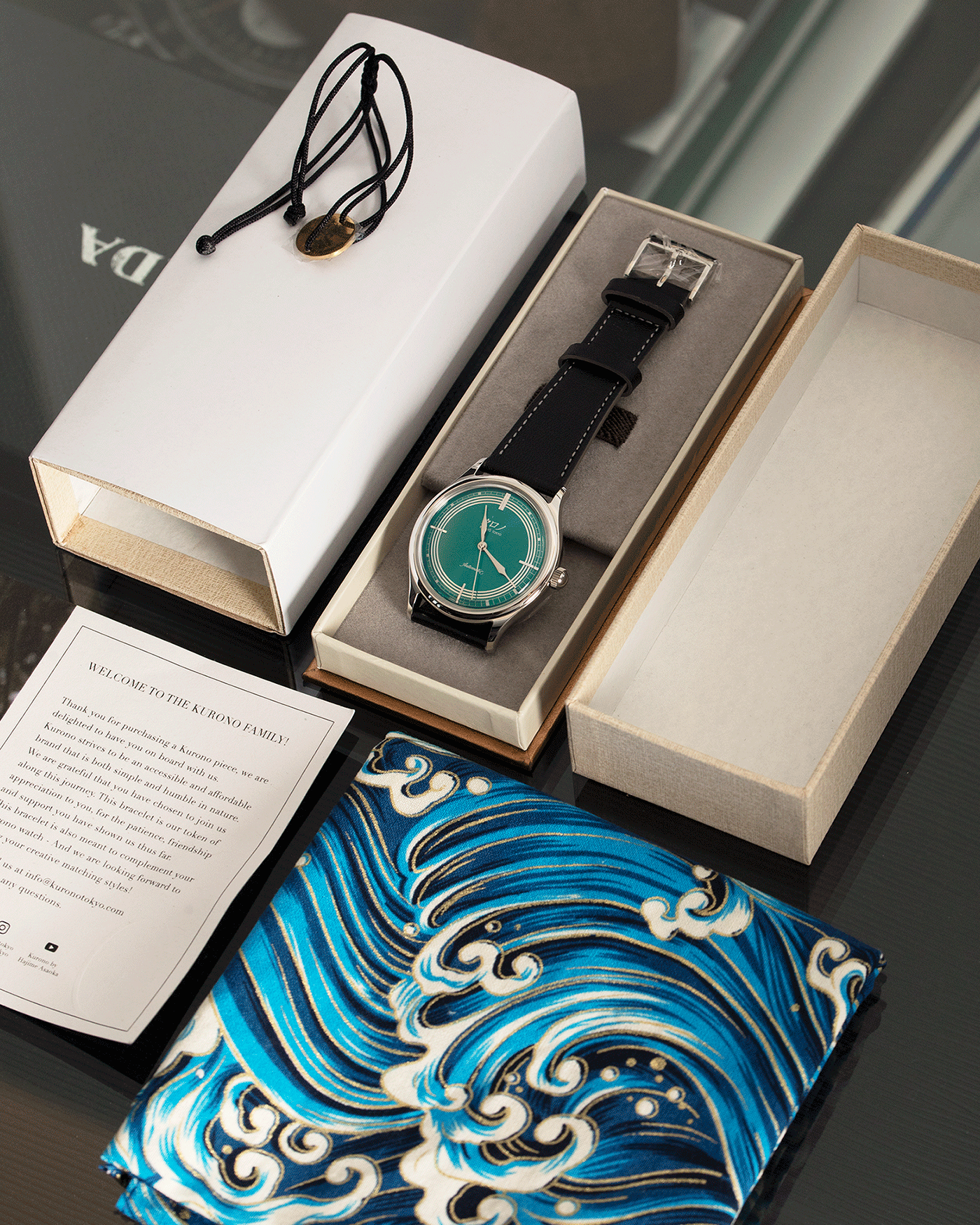 Brand: Kurono Year: 2020 Model: Mori Material: Stainless Steel Movement: Miyota 90S5 Case Diameter: 37mm Strap: Kurono Dark Green Calf