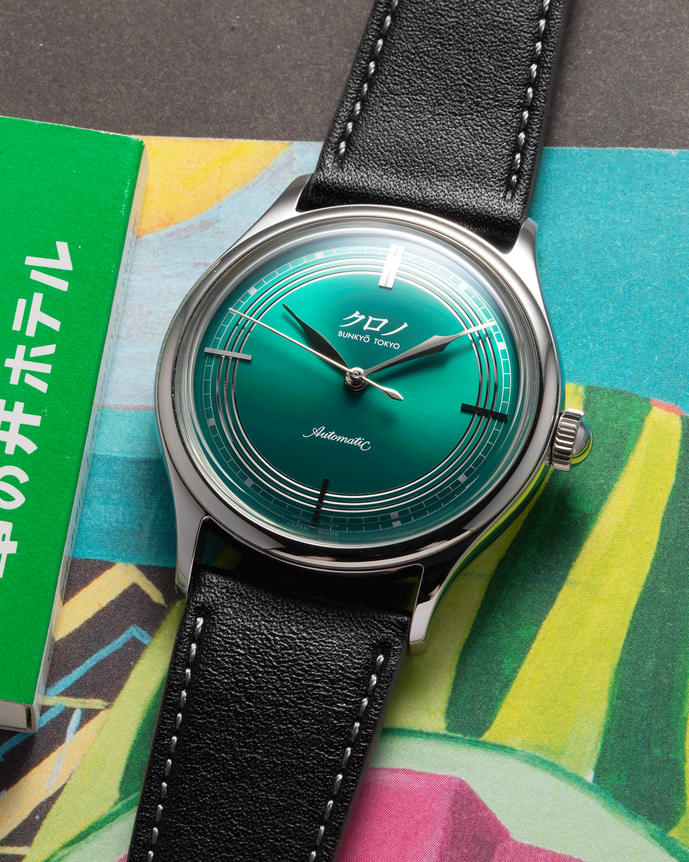 Brand: Kurono Year: 2020 Model: Mori Material: Stainless Steel Movement: Miyota 90S5 Case Diameter: 37mm Strap: Kurono Dark Green Calf