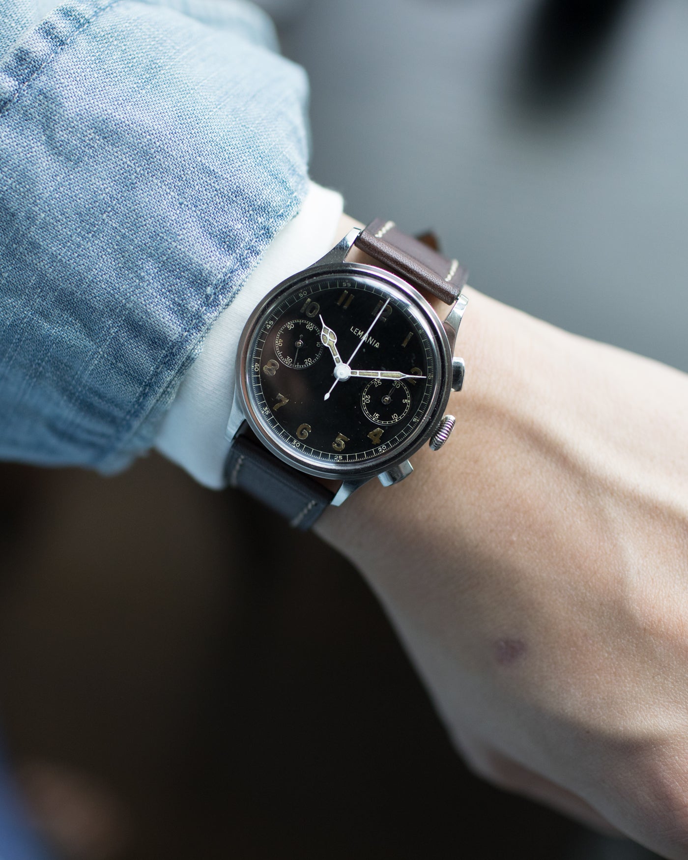 LEMANIA MILITARY CHRONOGRAPHE (Gebraucht) in La Chaux-de-Fonds für CHF LEMANIA MILITARY CHRONOGRAPHE (Gebraucht) in La Chaux-de-Fonds für CHF