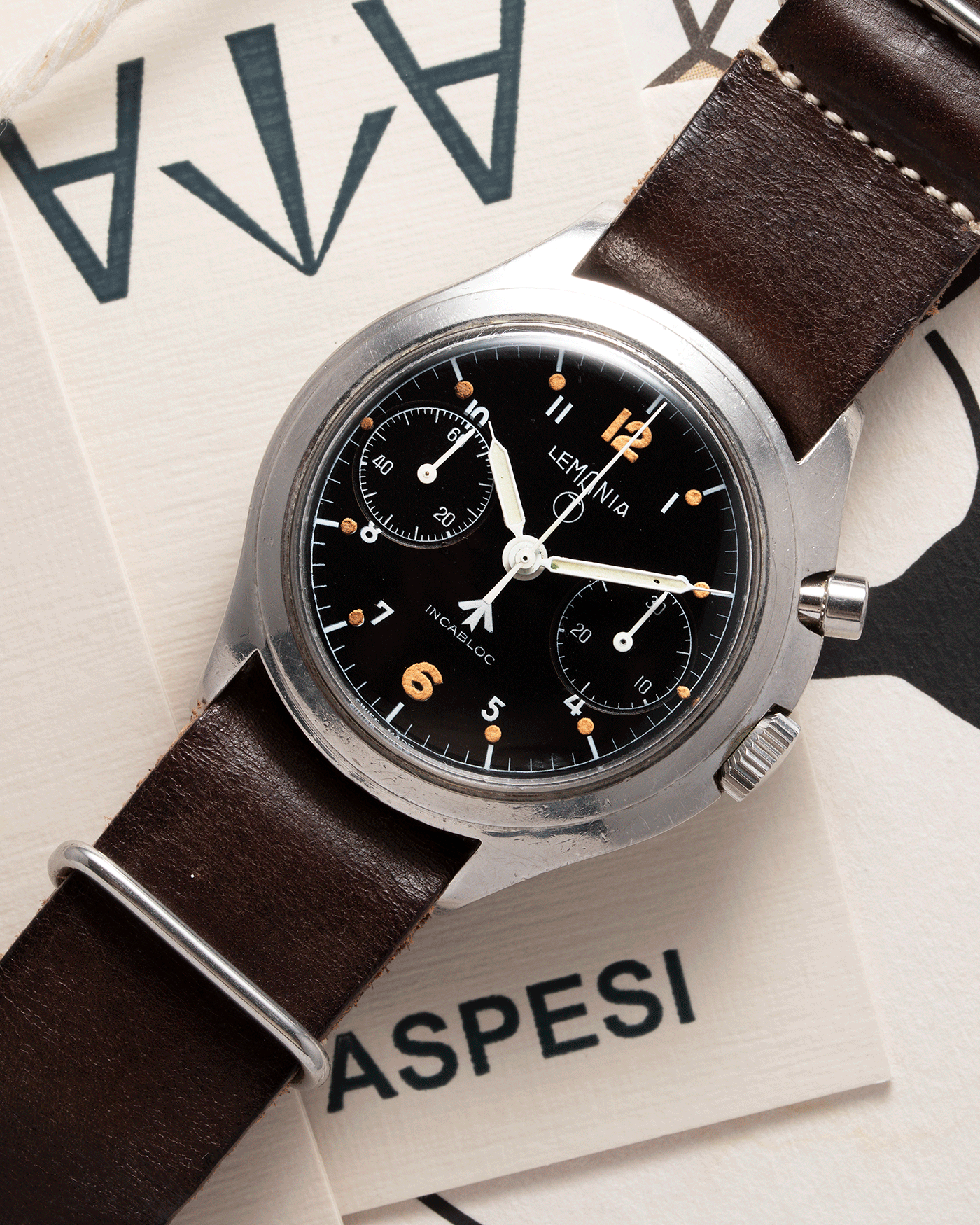 Lemania Royal Air Force Monopusher Series 3 Military Watch S.Song Vintage Watches For Sale S.Song Watches