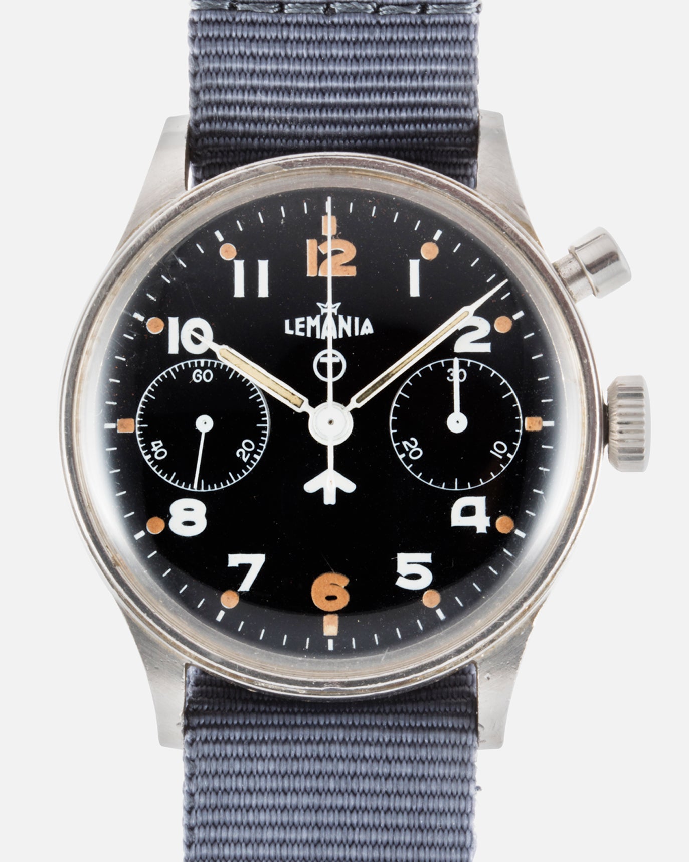 Lemania Royal Navy Monopusher Chronograph