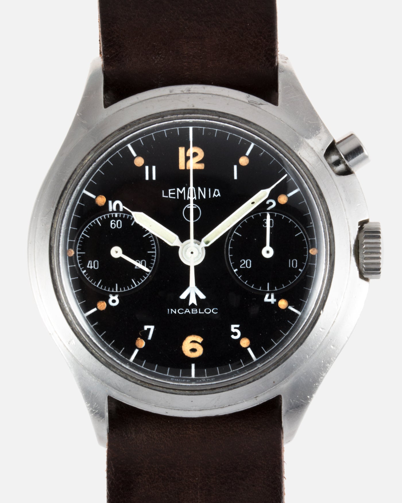 Lemania Royal Air Force Monopusher Series 3 Military Watch | S.Song Vintage Watches For Sale
