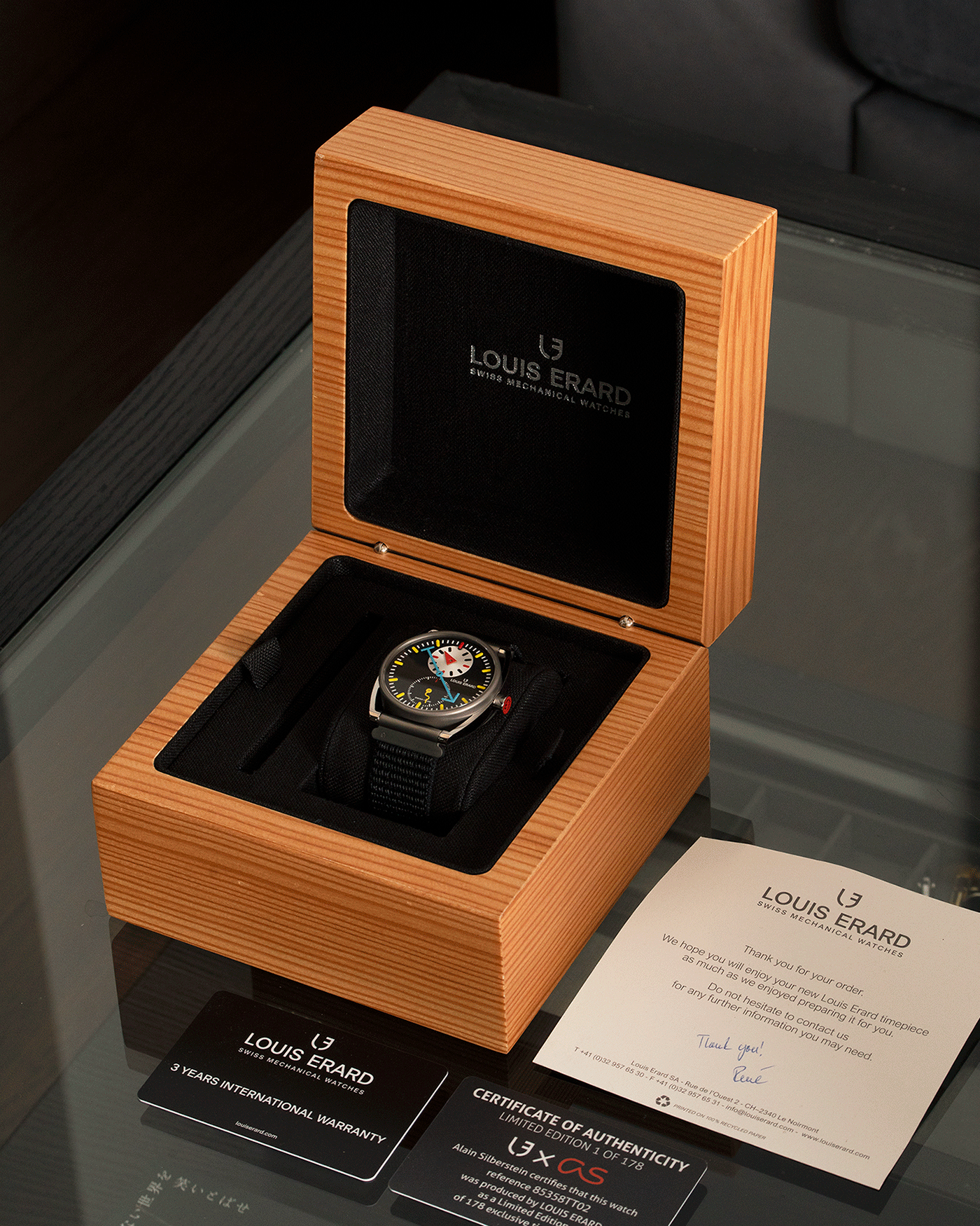 Brand: Louis Erard X Alain Silberstein Year: 2021 Model: Le Regulateur Material: Stainless Steel Movement: Selitta Based Self Winding Movement Case Diameter: 40mm Bracelet/Strap: Louis Erard X Alain Silberstein Fabric Strap