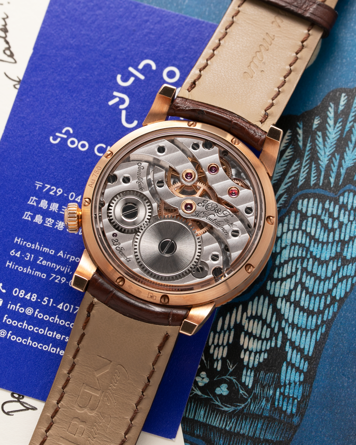 Brand: MB&F Year: 2021 Model: LM101  Material: Rose Gold Movement: In-House MB&F Caliber in collaboration with Kari Voutilainen Case Diameter: 40mm Bracelet/Strap: MB&F Brown Alligator Strap and 18k Rose Gold Tang Buckle
