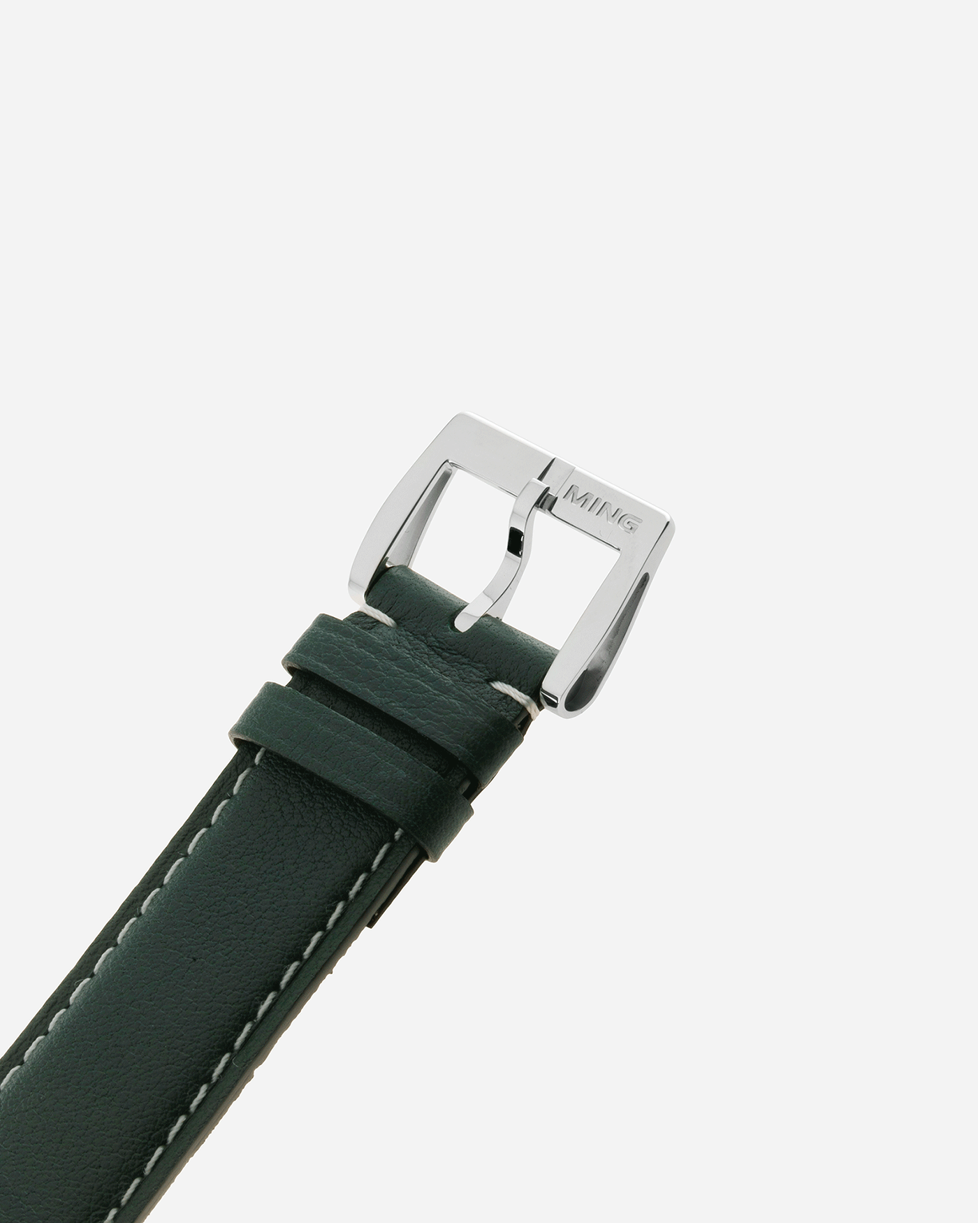 Brand: Ming Year: 2017 Model: 17.01 Material: Grade 5 Titanium Movement: Hand-winding mechanical movement Sellita SW210-1 Case Diameter: 38mm Strap: Jean Rousseau Green Smooth Calf for MING