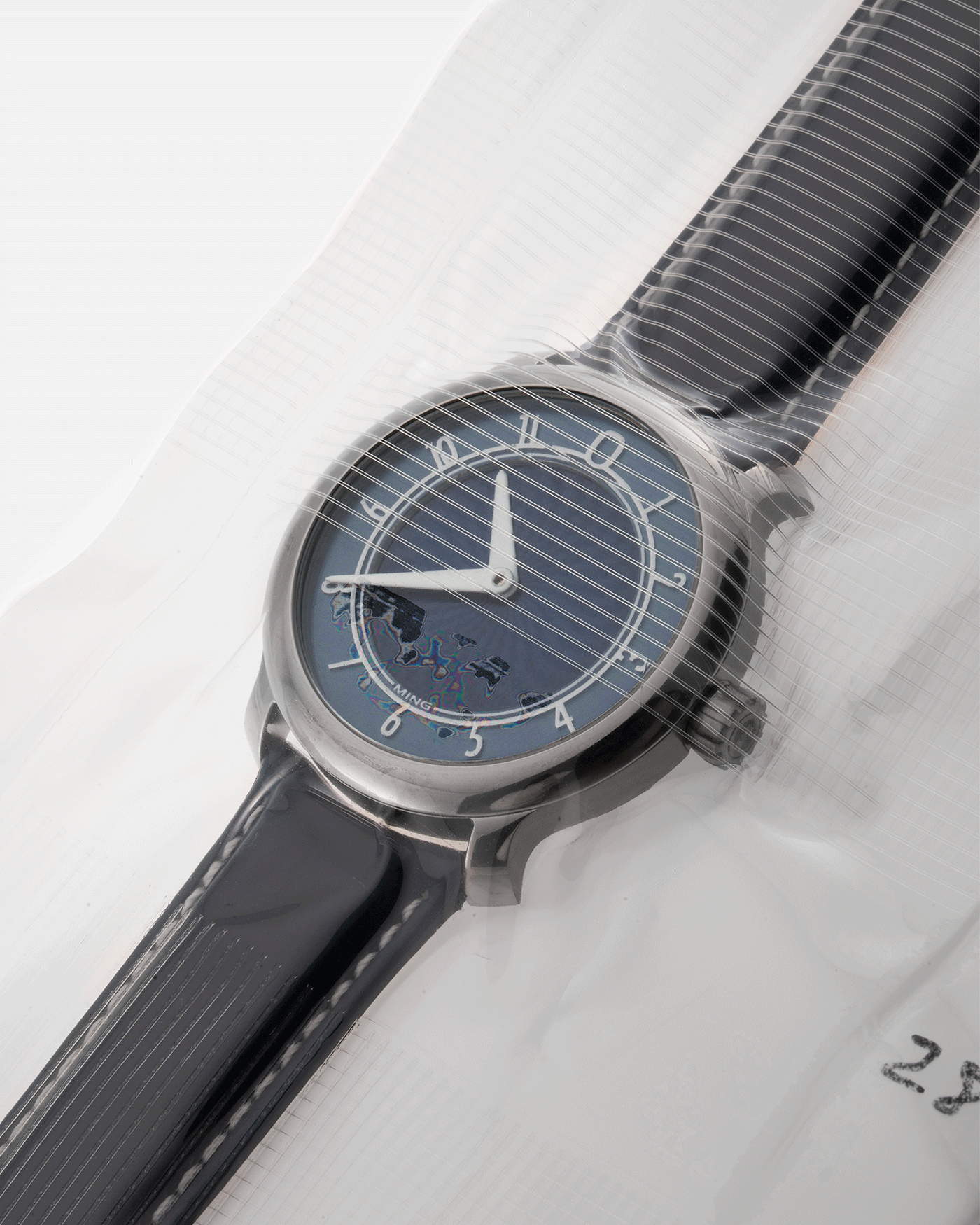 Brand: Ming Year: 2017 Model: 17.01 Material: Grade 5 Titanium Movement: Hand-winding mechanical movement Sellita SW210-1 Case Diameter: 38mm Strap: 3 Unused Ming Calf Straps, Ming Stainless Steel Tang Buckle