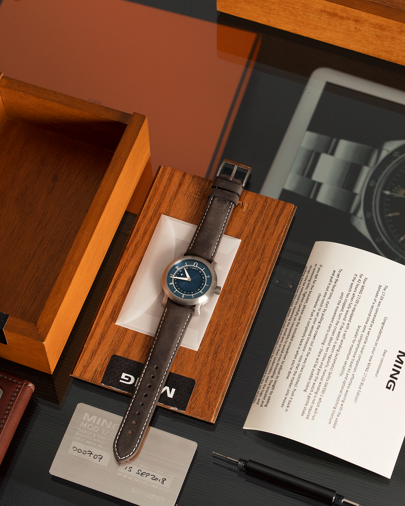 MING Watches 17.03 GMT Blue Watch Ming Thein | S.Song Vintage Timepieces 