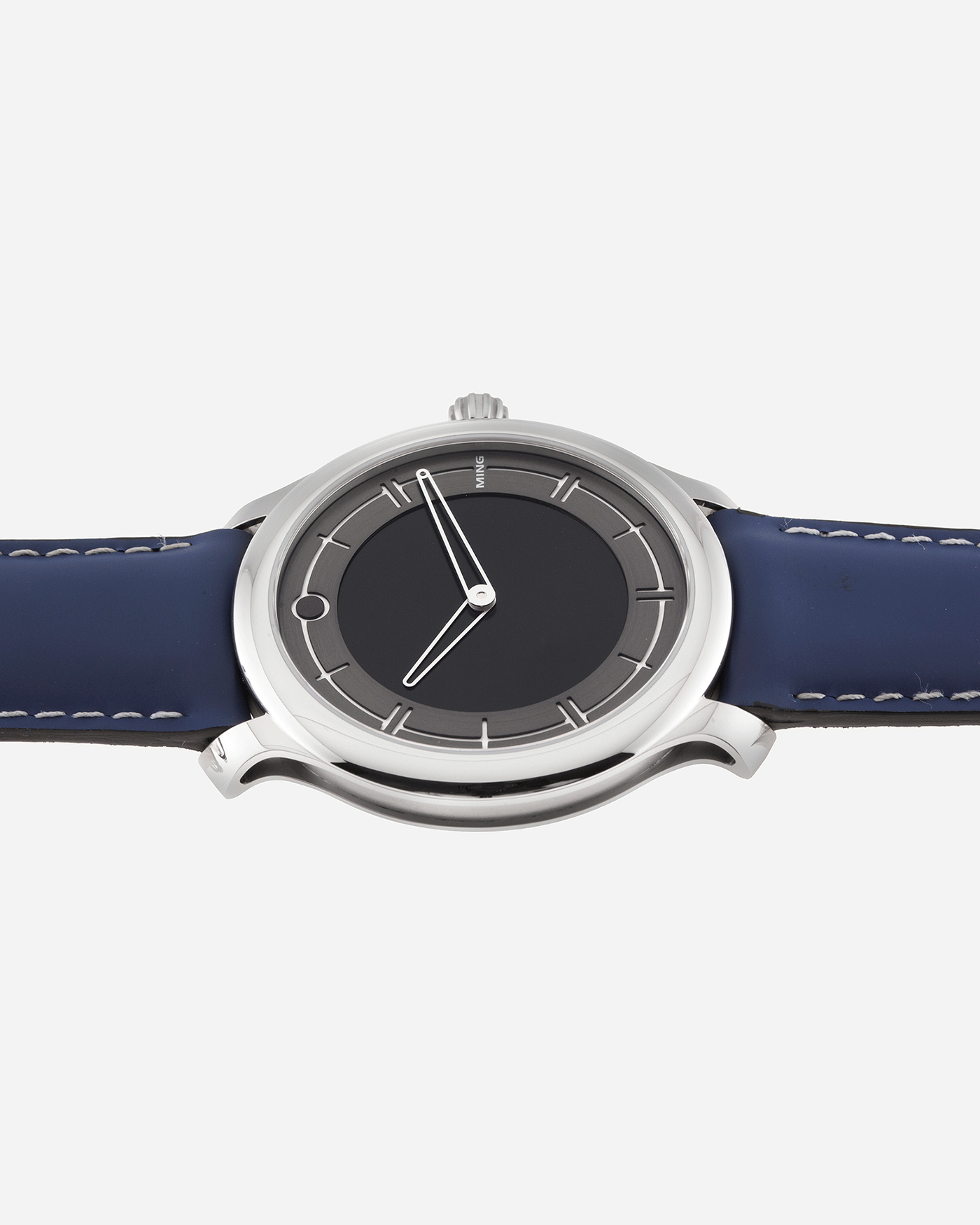 Brand: Ming Year: 2020 Model: 27.01 Material: Stainless Steel Movement: Heavily modified ETA Peseux 7001 Case Diameter: 38mm Strap: Jean Rousseau Blue Rubber for MING