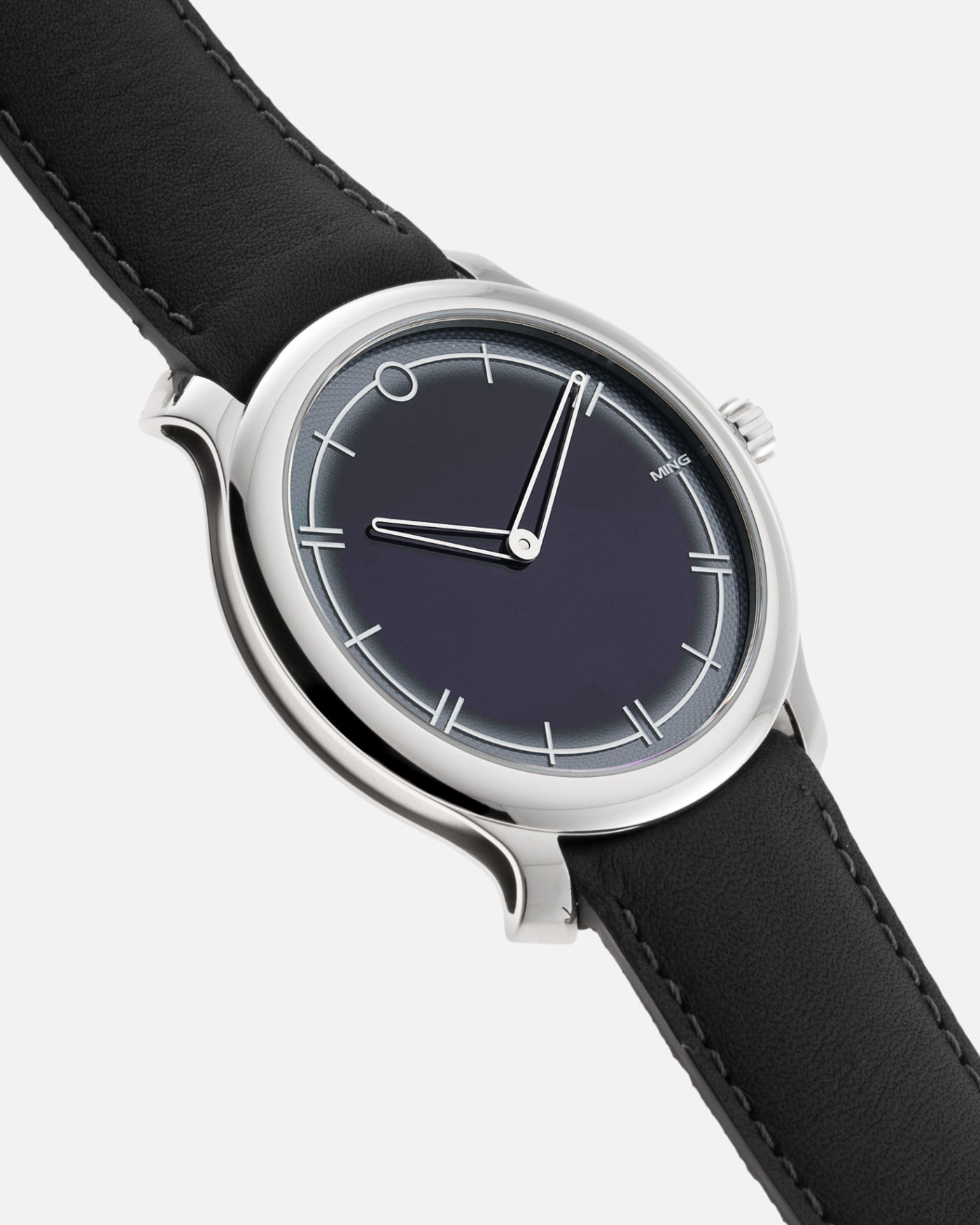 Brand: Ming Year: 2021 Model: 27.02 Material: Stainless Steel Movement: Heavily modified ETA Peseux 7001 Case Diameter: 38mm Strap: Jean Rousseau Blue Grey Leather for MING