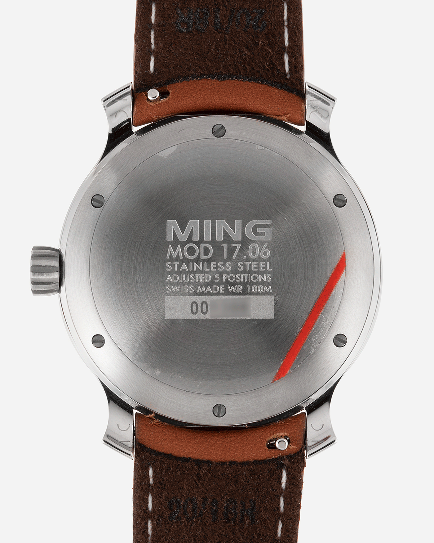 Brand: Ming Year: 2019 Model: 17.06 Material: Stainless Steel Movement: Heavily Modified ETA 2824-2 Case Diameter: 38mm Strap: Jean Rousseau Brown Smooth Calf for MING