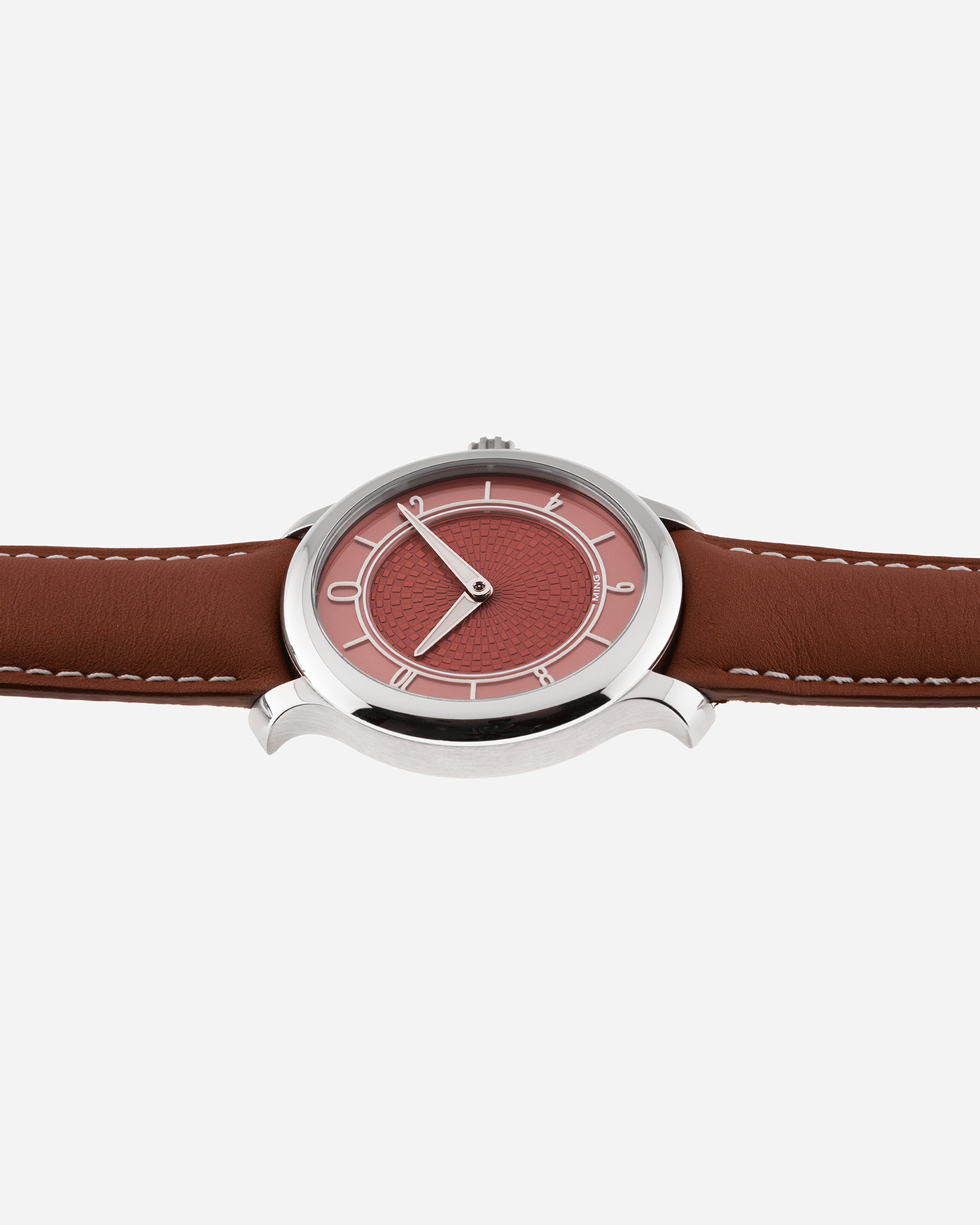 Brand: Ming Year: 2019 Model: 17.06 Material: Stainless Steel Movement: Heavily Modified ETA 2824-2 Case Diameter: 38mm Strap: Jean Rousseau Brown Smooth Calf for MING