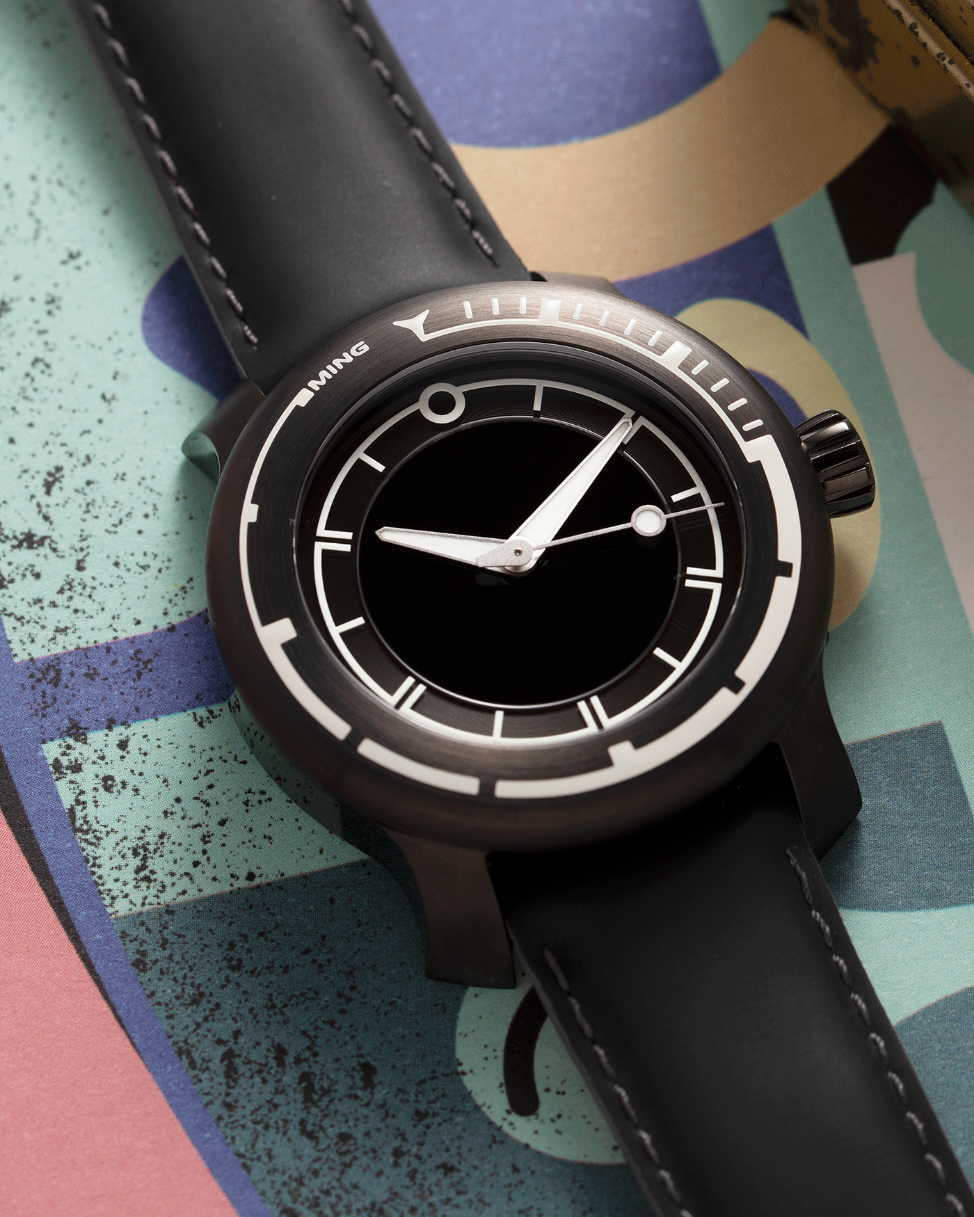 Brand: Ming Year: 2020 Model: 18.01 H41 Diver DLC Material: DLC Coated Grade-5 Titanium Movement: Heavily Modified ETA 2824-2 Case Diameter: 40mm Strap: Jean Rousseau Black Rubber for MINGBrand: Ming Year: 2020 Model: 18.01 H41 Diver DLC Material: DLC Coated Grade-5 Titanium Movement: Heavily Modified ETA 2824-2 Case Diameter: 40mm Strap: Jean Rousseau Black Rubber for MING