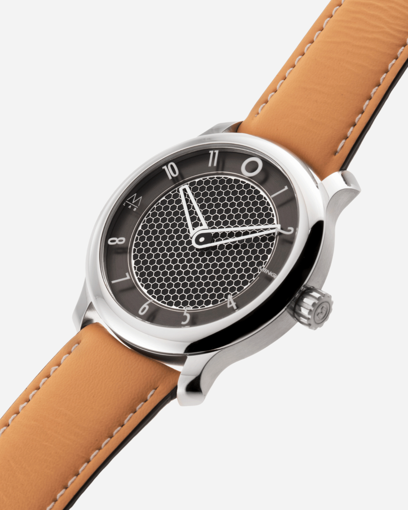 Brand: Ming Year: 2021 Model: 17.09 Material: Stainless Steel Movement: Sellita SW330-2 Case Diameter: 38mm Strap: Jean Rousseau Honey Calf for MING