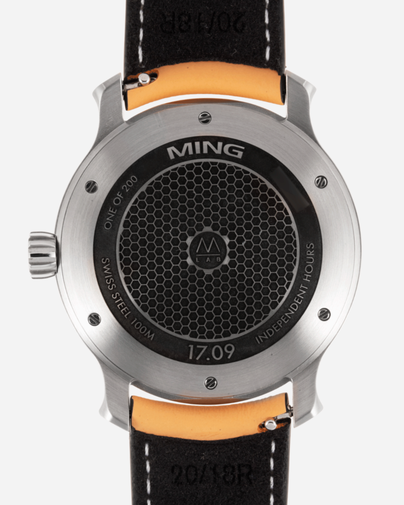 Brand: Ming Year: 2021 Model: 17.09 Material: Stainless Steel Movement: Sellita SW330-2 Case Diameter: 38mm Strap: Jean Rousseau Honey Calf for MING