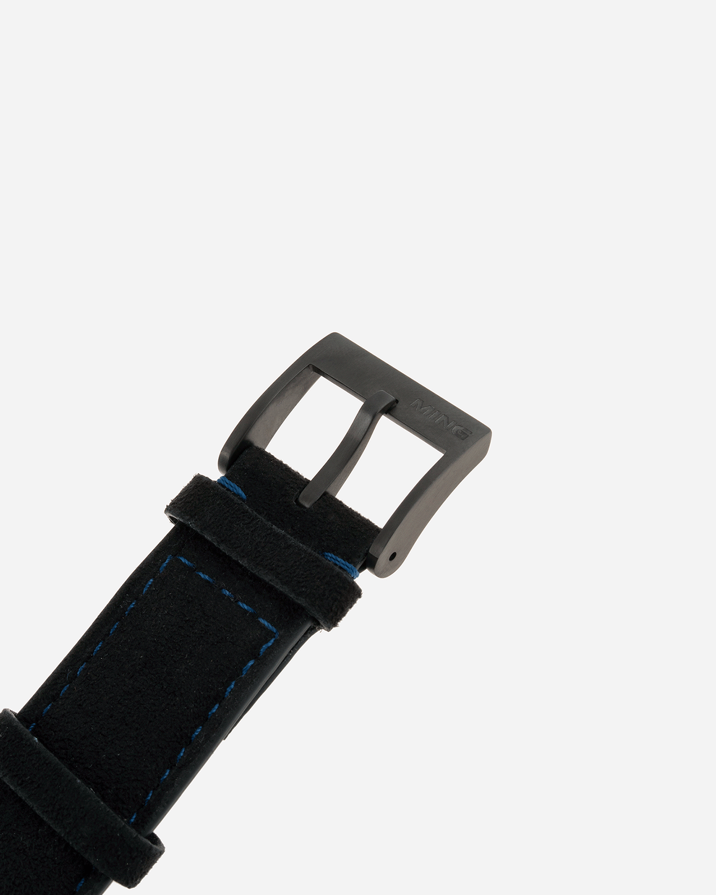 Brand: Ming Year: 2019 Model: 17.06 Special Caves Project Material: Stainless Steel Movement: Heavily Modified ETA 2824-2 Case Diameter: 38mm Strap: Jean Rousseau Black Suede with Blue Stitching for MING