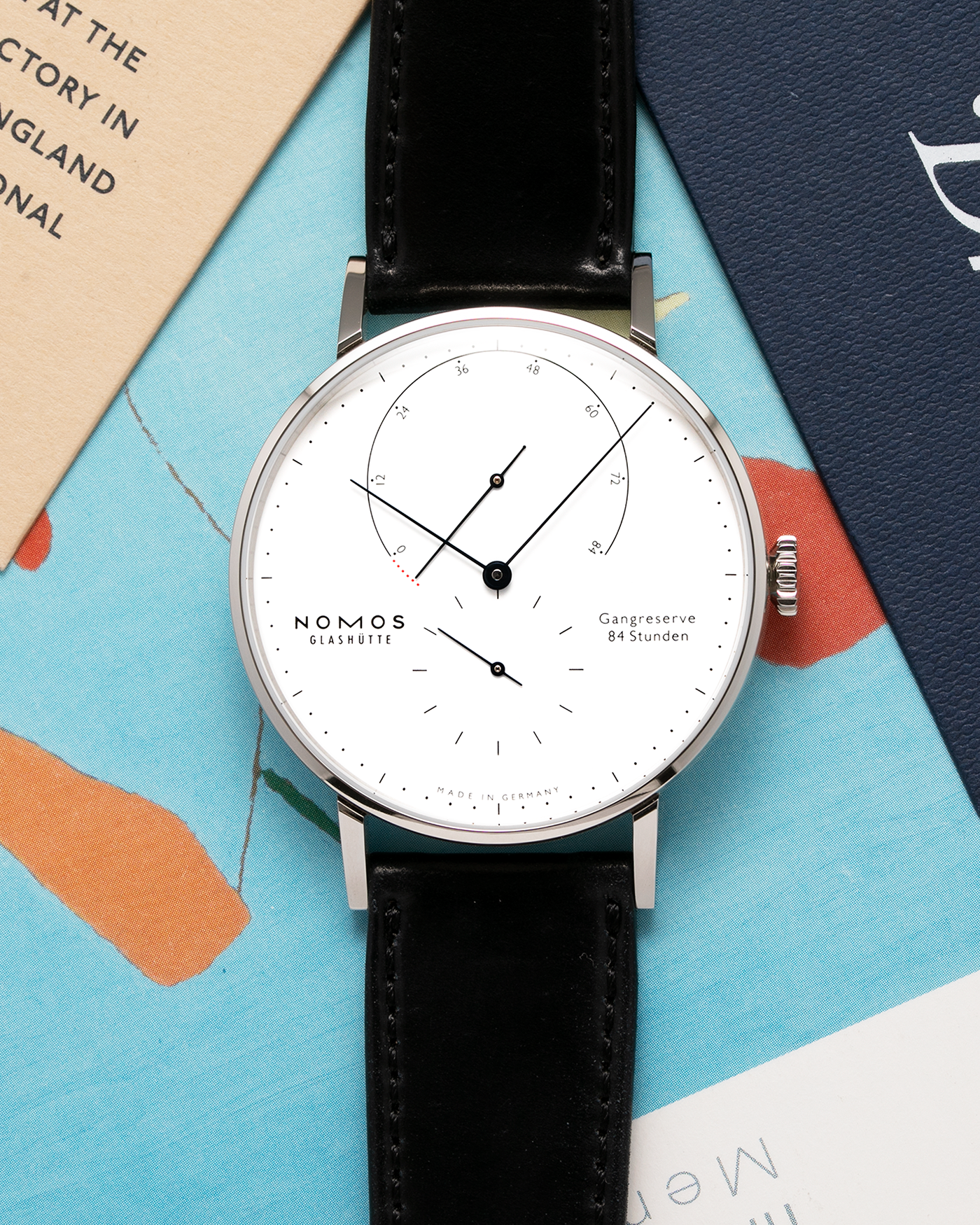 Brand: Nomos Year: 2020 Model: Lambda “175 Years Watchmaking Glashutte” Material: Stainless Steel Movement: Nomos DUW 1001 Case Diameter: 40.5mm Bracelet/Strap: Nomos Black Horween Shell Cordovan with Stainless Steel Tang Buckle