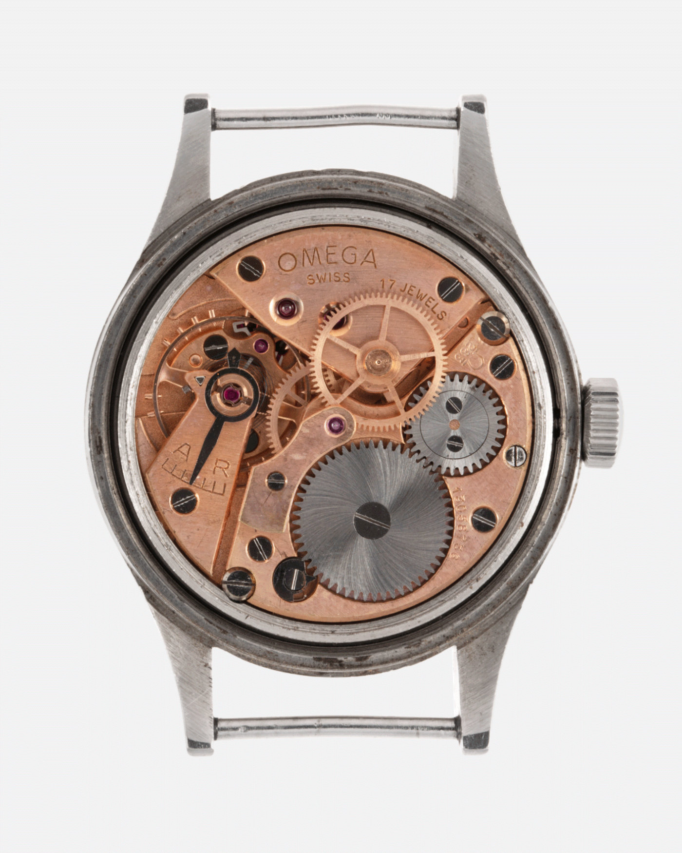 Brand: Omega Year: 1953 Model: Fat Arrow 53 Reference Number: CK 2777-1 Material: Stainless Steel Movement: ‘Specially Adjusted’ Cal. 283 Case Diameter: 37mm Lug Width: 18mm Bracelet/Strap: JPM X S.Song Sand Brown Distressed Leather NATO