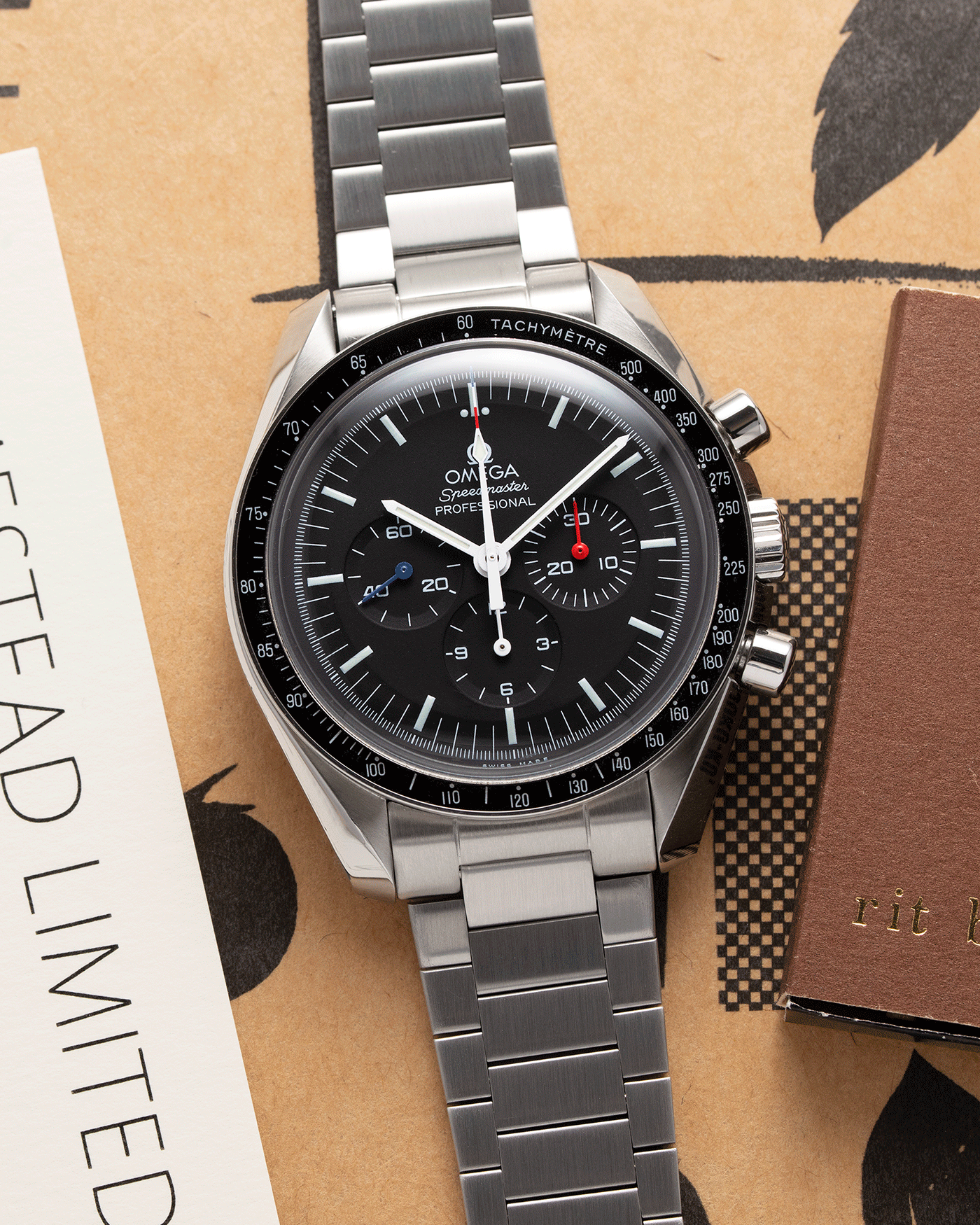 Brand: Omega Year: 2017 Model: Speedmaster RAID Material: Stainless Steel Movement: Omega in-house Cal. 1861 Case Diameter: 40mm Bracelet/Strap: Forstner Flat Link Bracelet, Omega Speedmaster Bracelet, RAID NATO