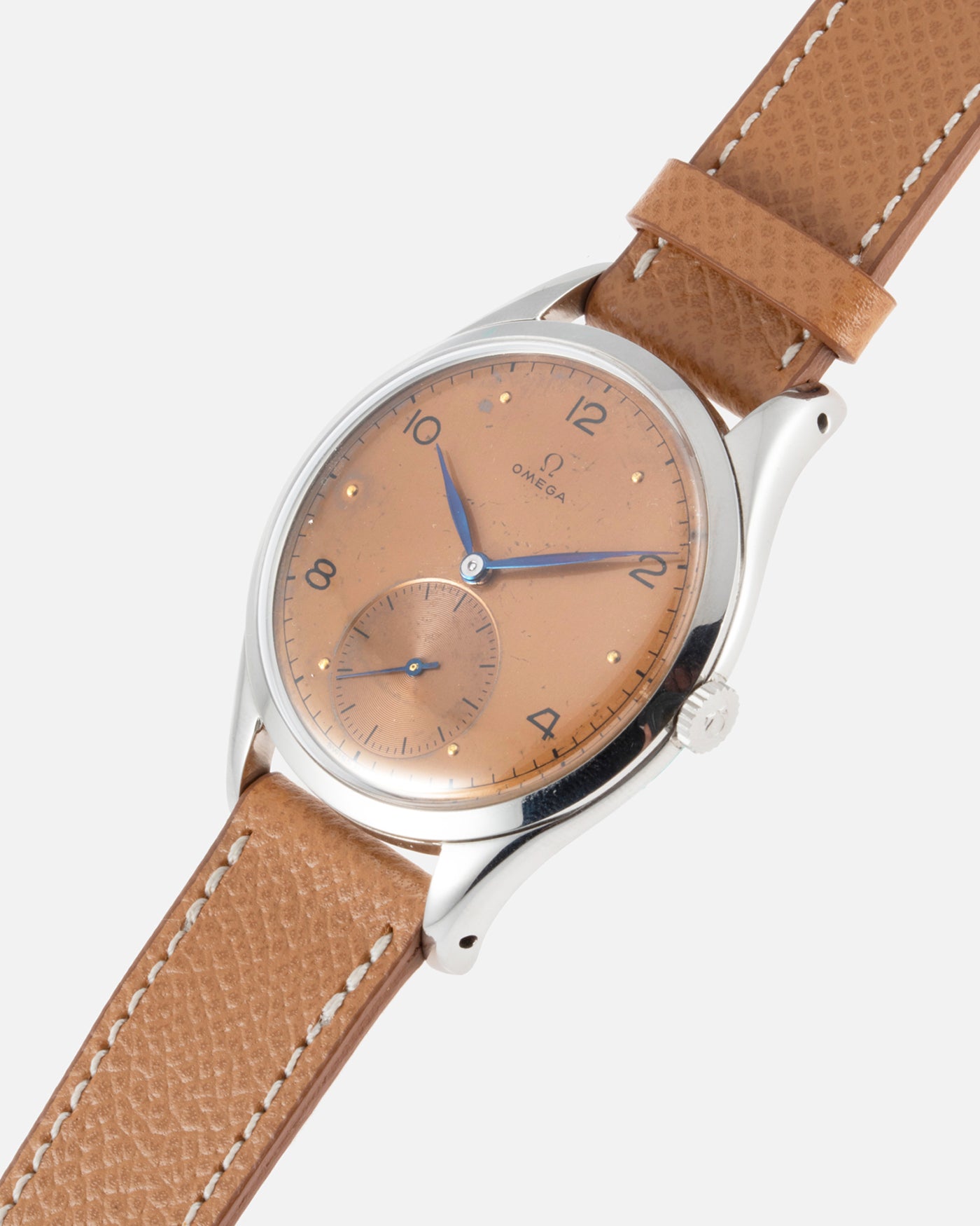 Omega Jumbo 2580 2505 Salmon Tropical Dial Watch S.Song Vintage