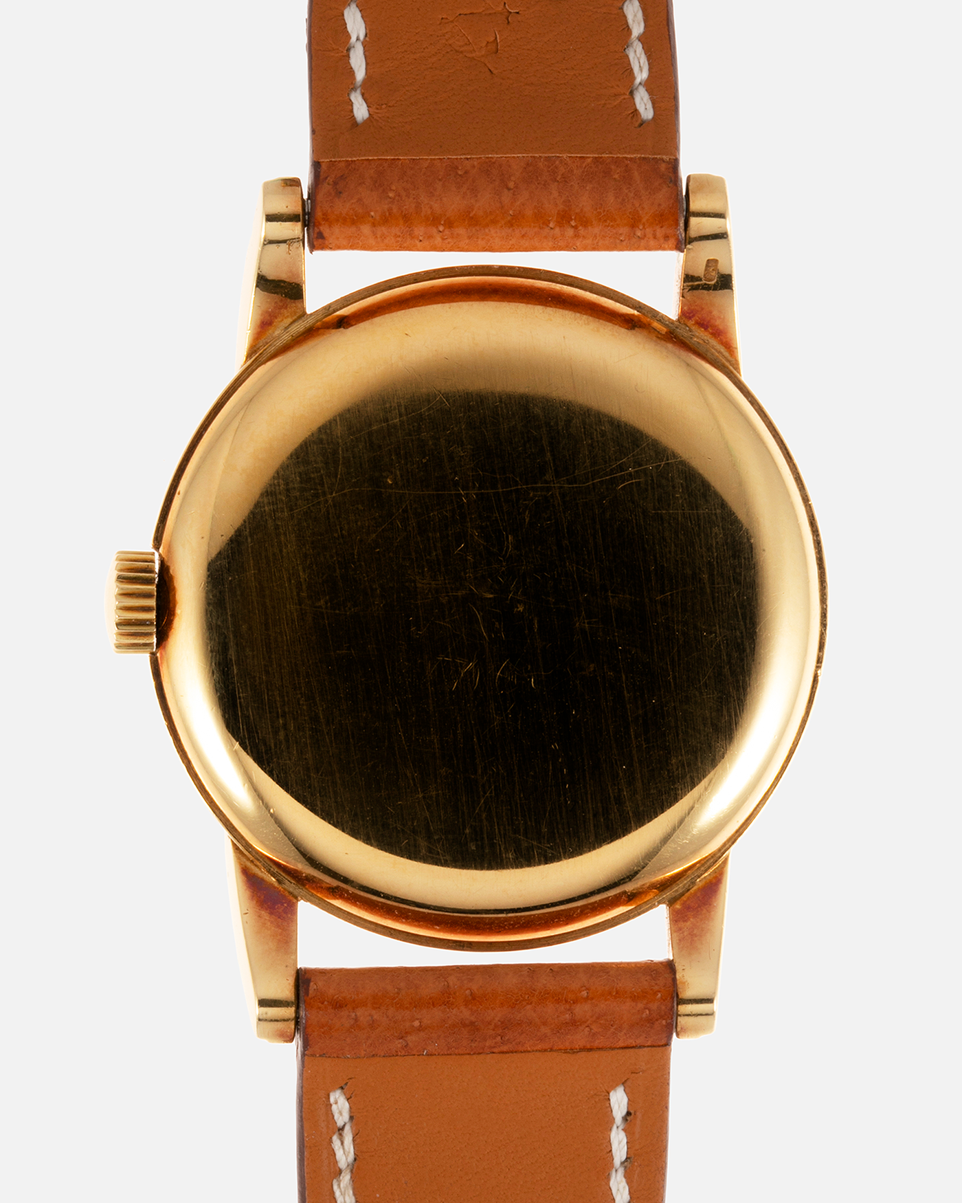 Brand: Patek Philippe Year: 1940 - 1950s Reference Number: 2429 Material: 18-carat Yellow Gold Movement: Cal. 10-200, Manual-Winding Case Diameter: 33mm Bracelet/Strap: Light Brown Nostime Calf Strap with 18k Patek Philippe 18-carat Yellow Gold Tang Buckle