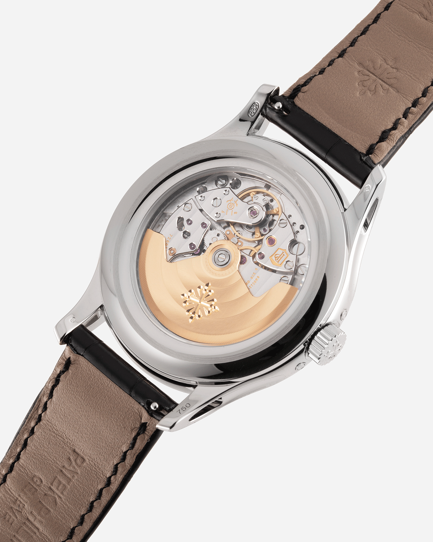 Brand: Patek Philippe Year: 2019 Model: Annual Calendar Reference Number: 5205G Material: 18k White Gold Movement: Cal 324 S QA LU 24H Case Diameter: 40mm Bracelet: Patek Philippe Black Alligator Strap with 18k White Gold Tang Buckle