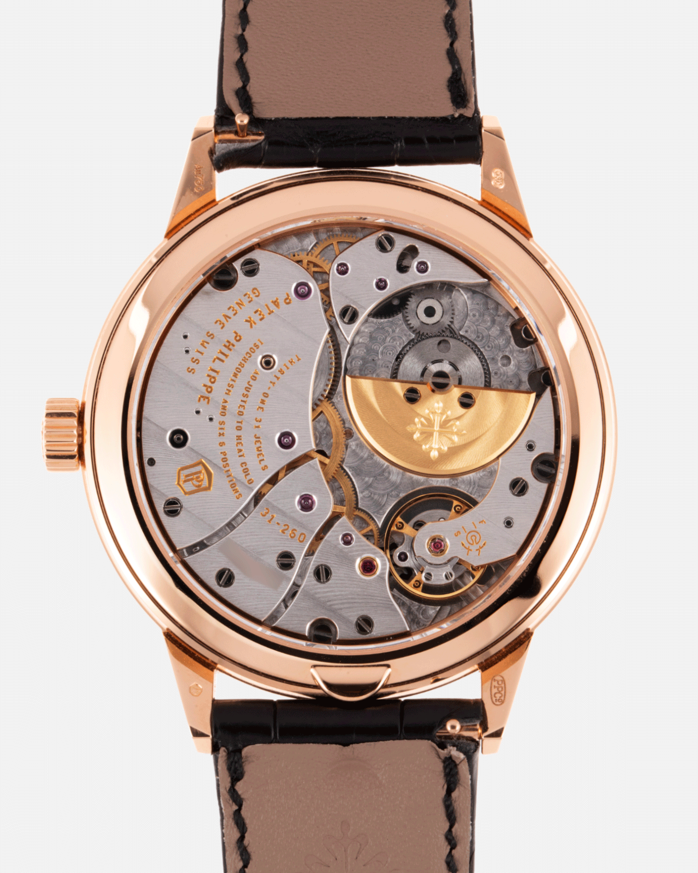 Brand: Patek Philippe Year: 2021 Model: Regulator Annual Calendar Reference Number: 5235R Material: 18k Rose Gold Movement: Cal. 31-260 REG QA Case Diameter: 40.5mm Bracelet: Patek Philippe Black Alligator Strap with 18k Rose Gold Patek Philippe Tang Buckle