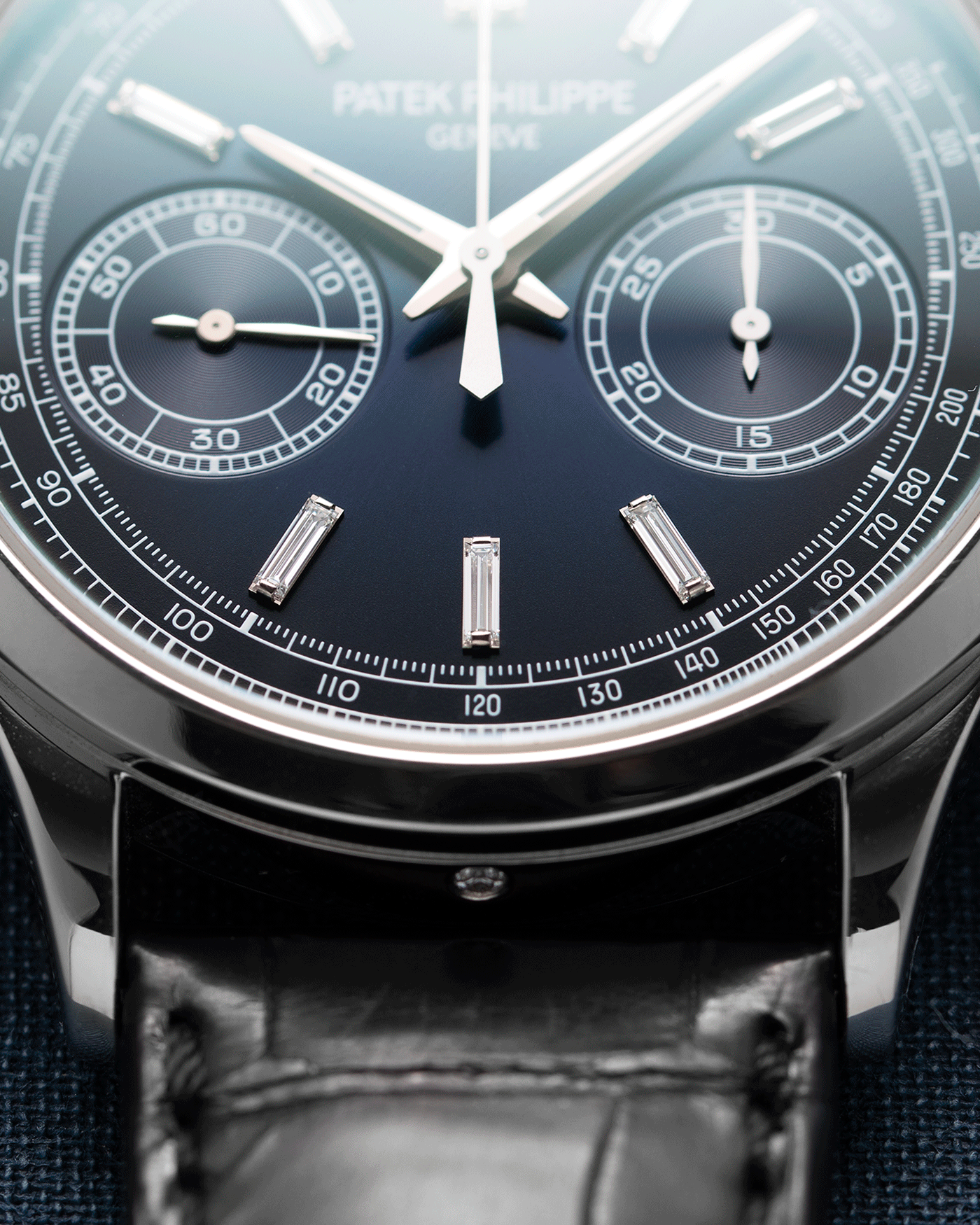 Patek Philippe 5170P-001 Chronograph Platinum 5170P Blue Diamond Dial  (48156)