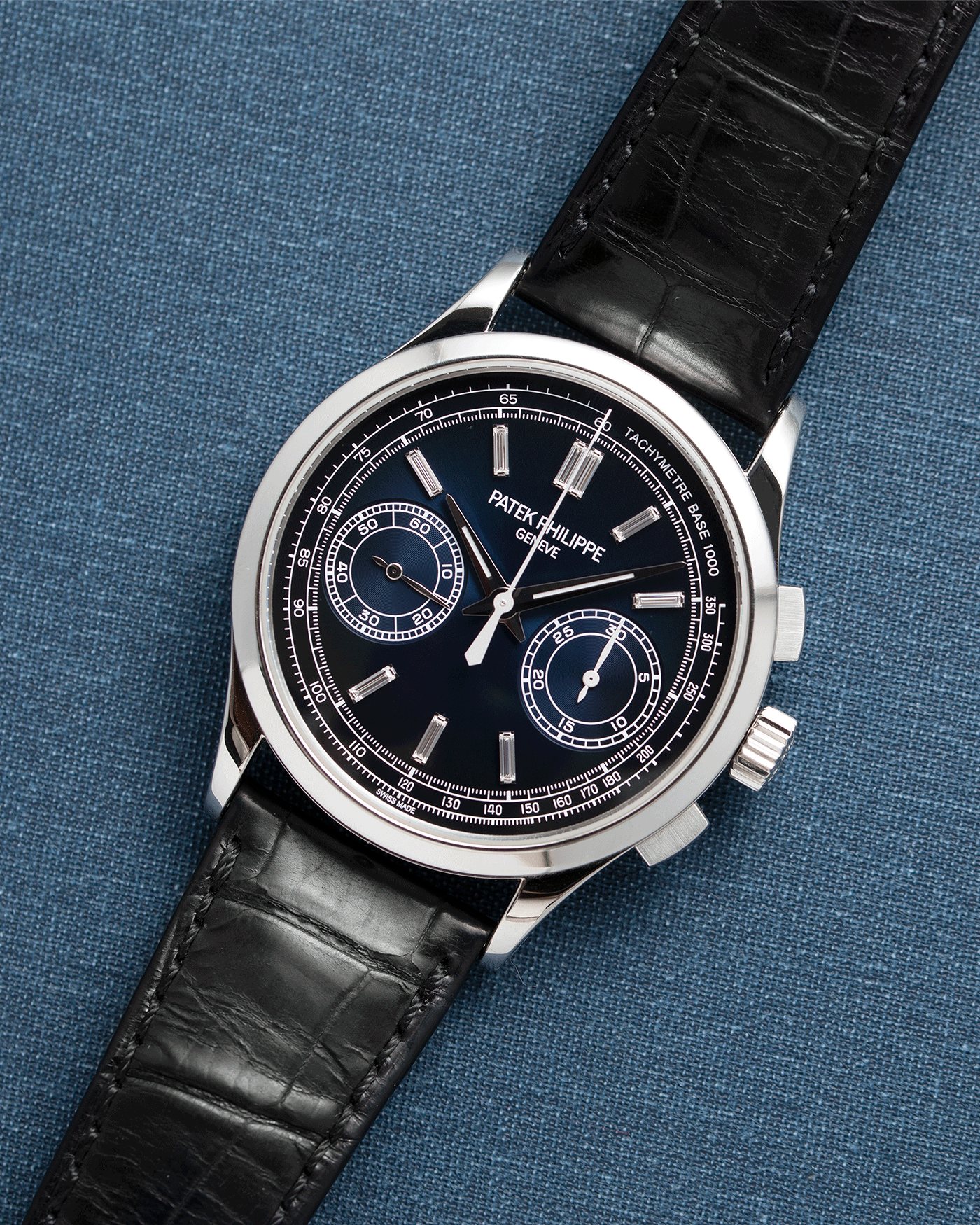 Patek Philippe 5170P-001 Chronograph Platinum 5170P Blue Diamond Dial  (48156)