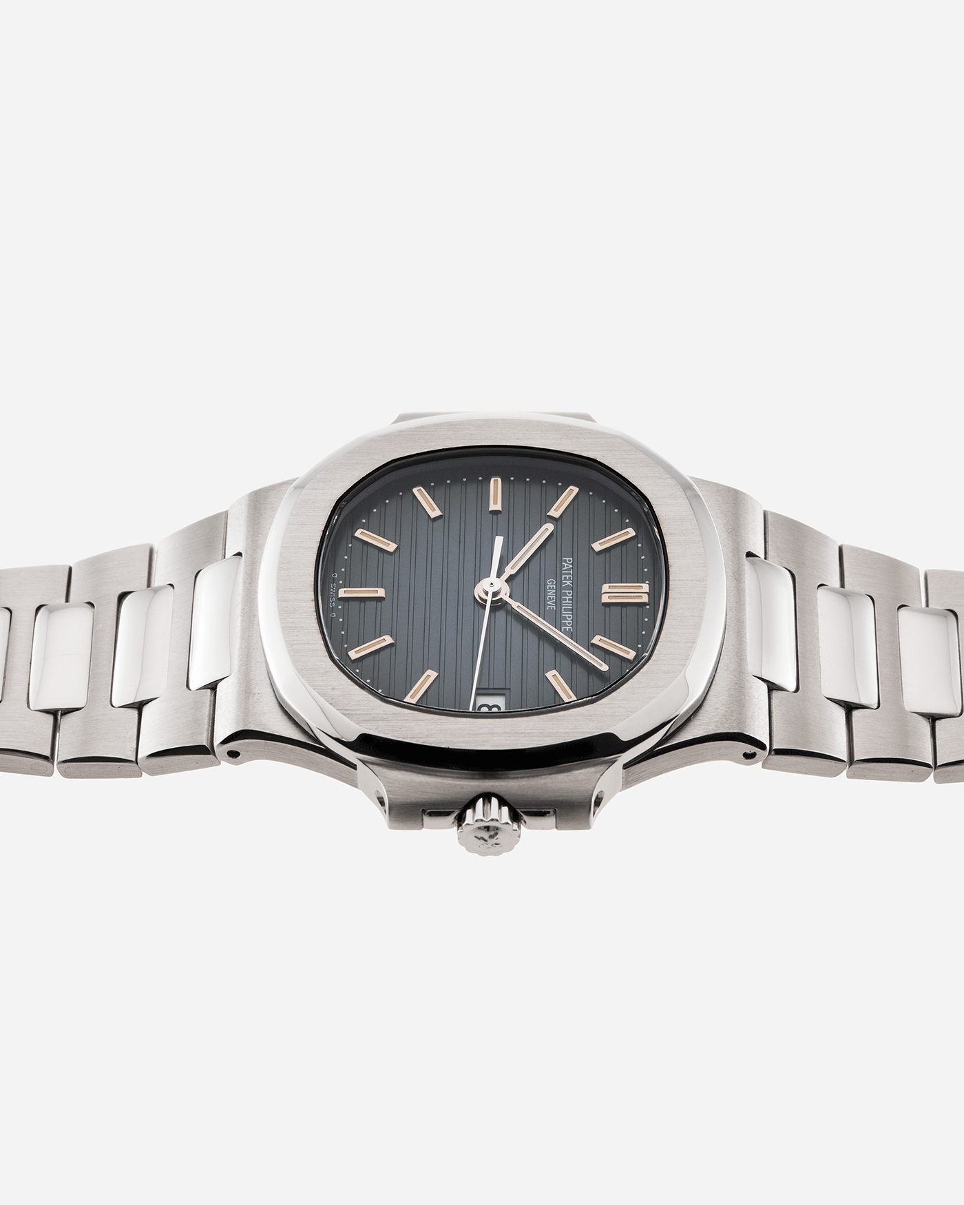 Brand: Patek Philippe Year: 1990’s Model: Nautilus Reference Number: 3800 Material: Stainless Steel Movement: Calibre 335 SC Case Diameter: 38mm Bracelet: Patek Philippe Integrated Stainless Steel Bracelet