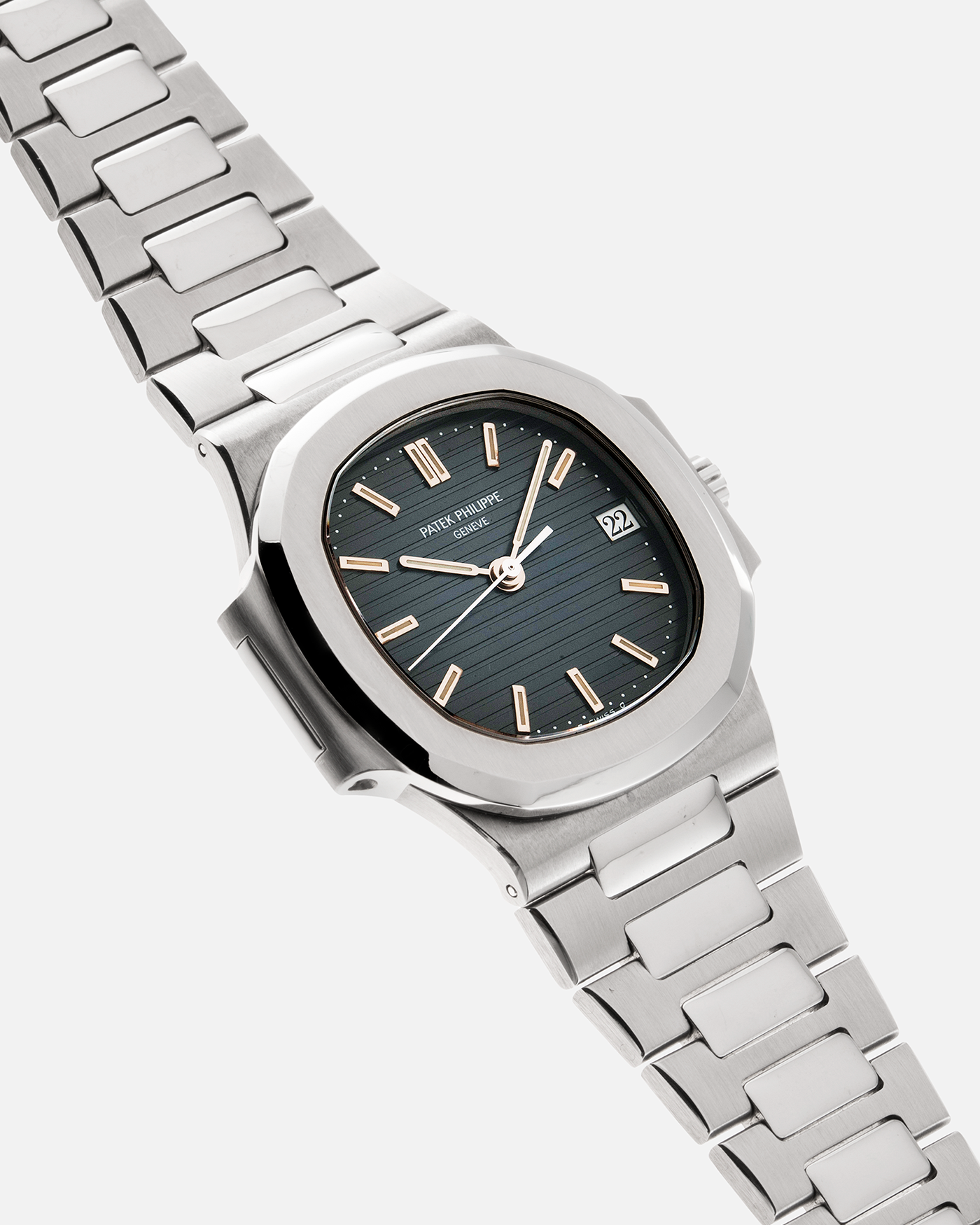 Brand: Patek Philippe Year: 1993 Model: Nautilus Reference Number: 3800 Material: Stainless Steel Movement: Calibre 335 SC Case Diameter: 38mm Bracelet: Patek Philippe Integrated Stainless Steel Bracelet