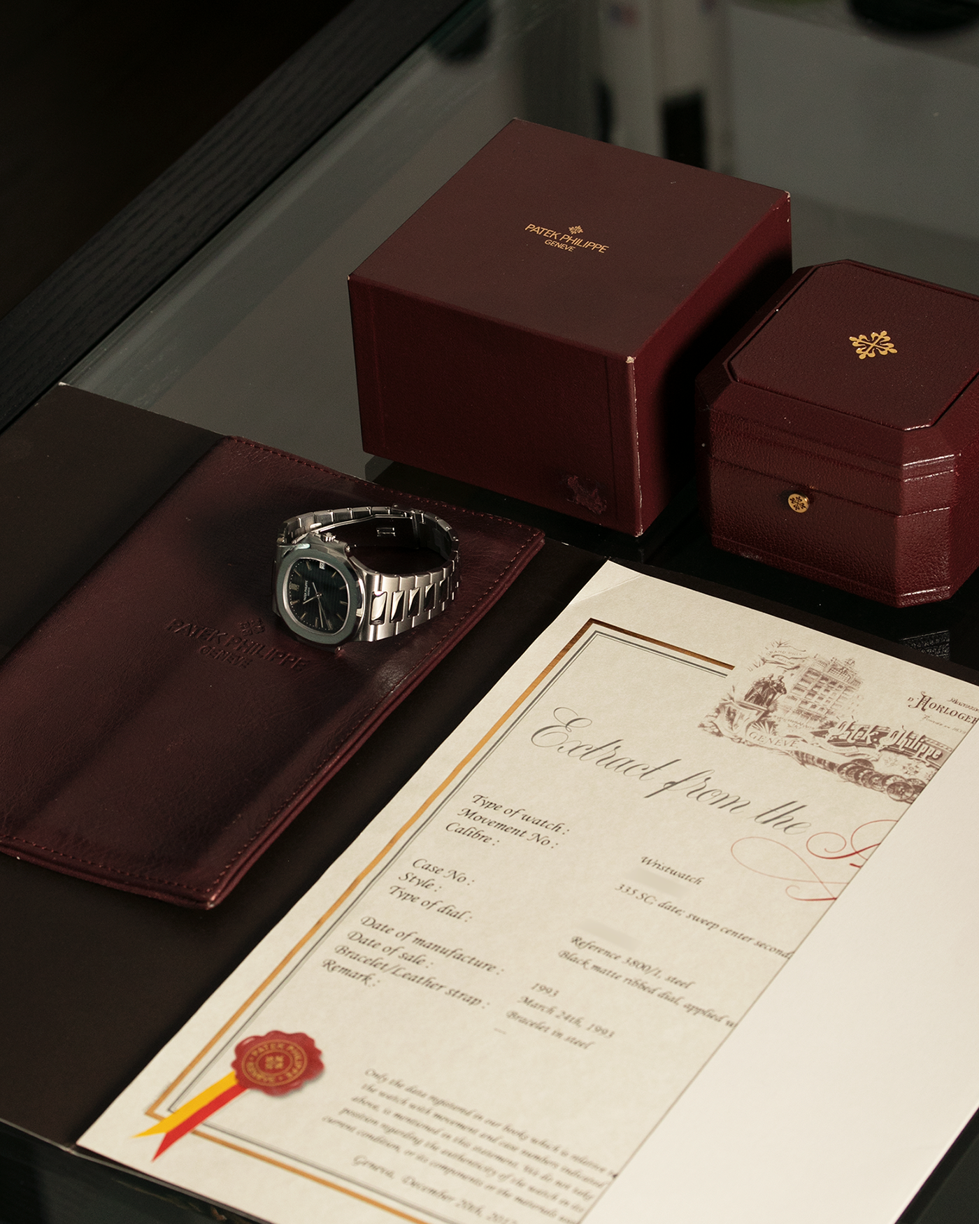 Patek philippe box for 2025 sale