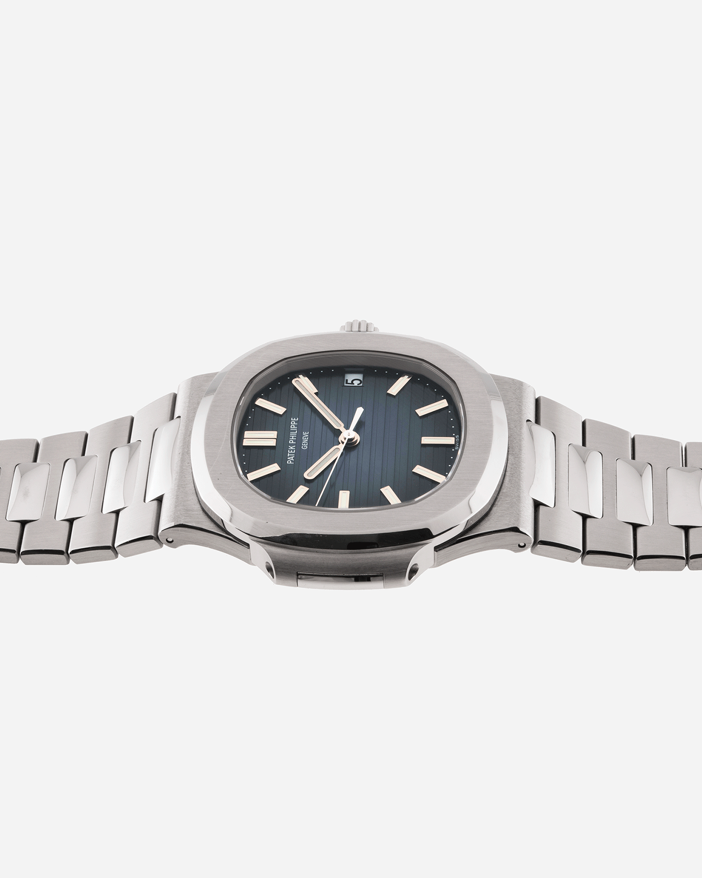 Brand: Patek Philippe Year: 2014 Model: Nautilus Reference Number: 5711A Material: Stainless Steel Movement: Calibre 324SC Case Diameter: 40mm Bracelet: Patek Philippe Integrated Stainless Steel Bracelet
