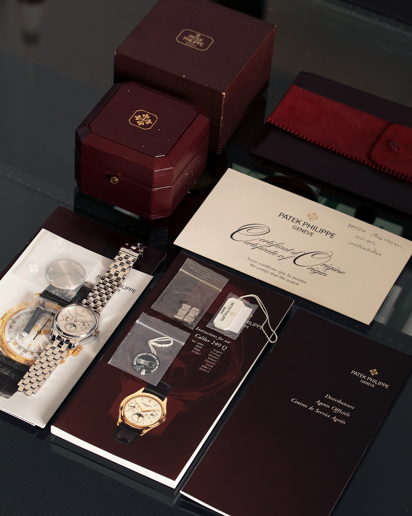 Brand: Patek Philippe Year: 2006 Model: Perpetual Calendar Reference Number: 5136G Material: 18k White Gold Movement: Cal 240Q Case Diameter: 37mm Bracelet: 18k White Gold Patek Philippe Bracelet