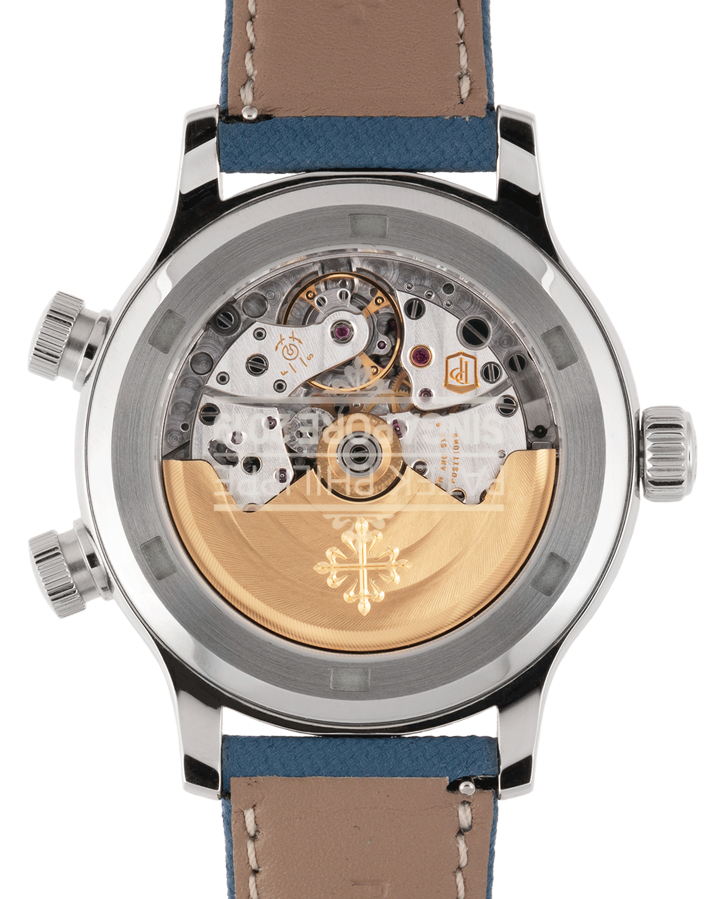 Brand: Patek Philippe Year: 2019 Model: Calatrava Pilot Travel Time Reference: 7234A Material: Stainless Steel Movement: 324 S C FUS Case Diameter: 37.5mm Strap: Patek Philippe Light Blue Cordura Strap