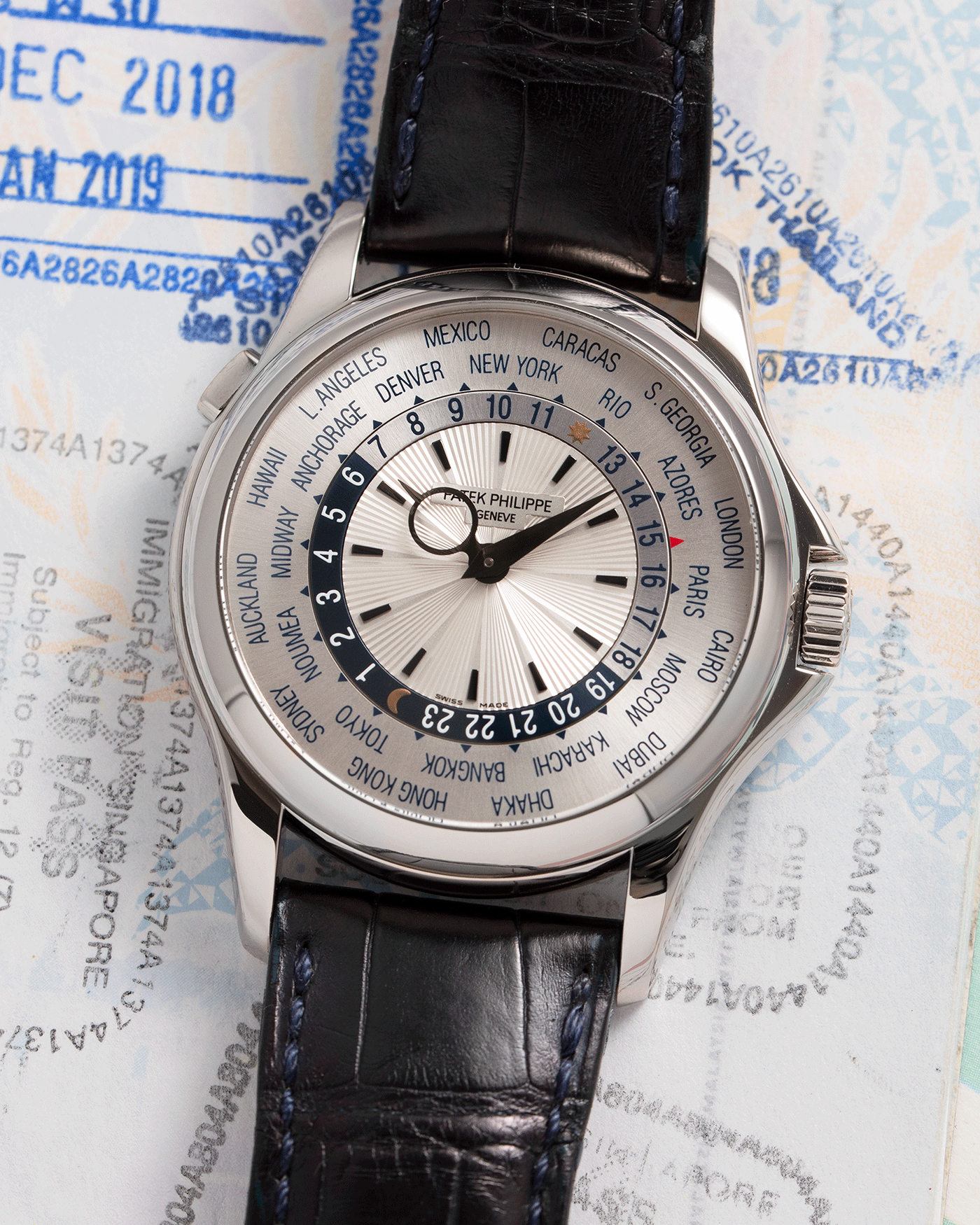 Patek Philippe World Time 5130G White Gold Watch S.Song Timepieces S.Song Watches