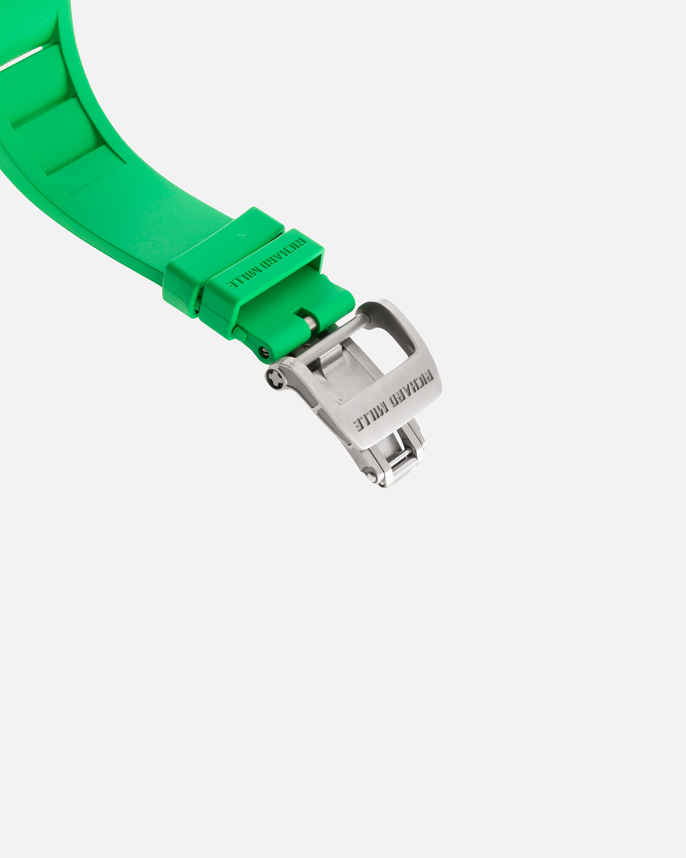 Brand: Richard Mille Year: 2014 Model: RM029 Material: White Gold Movement: Cal. RMAS7 Case Diameter: 39.70mm X 48mm  Bracelet: Richard Mille Green Rubber Strap, White Rubber Strap, and Black Rubber Strap