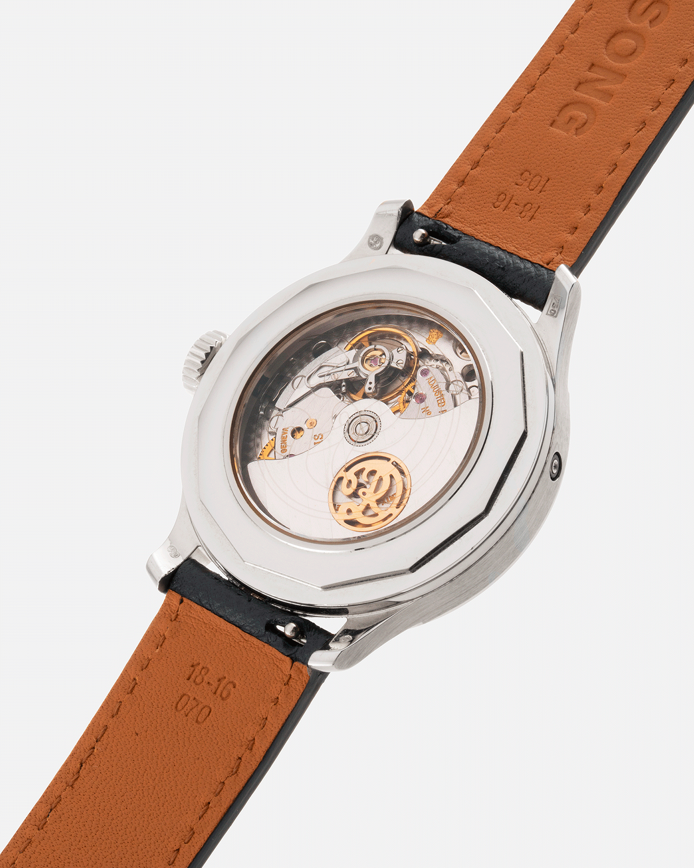 Brand: Roger Dubuis Year: 2000’s Model: Hommage 37 Perpetual Calendar Material: 18k White Gold Movement: Cal RD 5739 Case Diameter: 37mm Strap: Molequin Navy Blue Textured Calf with 18k White Gold Roger Dubuis Deployant