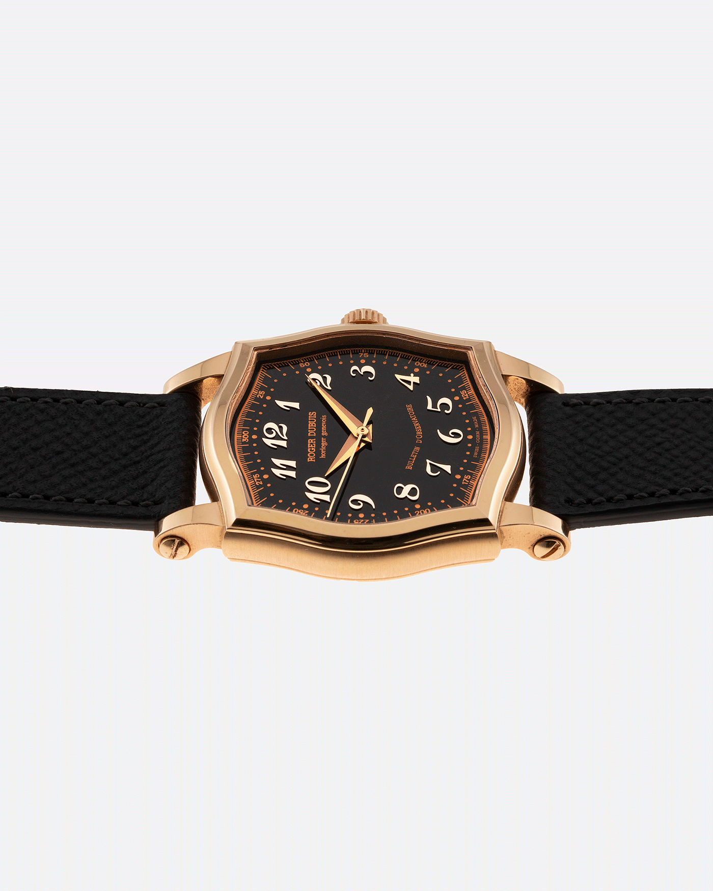 Brand: Roger Dubuis Year: 2000’s Model: Sympathie 37 Material: 18k Yellow Gold Movement: Cal RD 57 Case Diameter: 37mm Strap: Molequin X S.Song Black Grained Calf