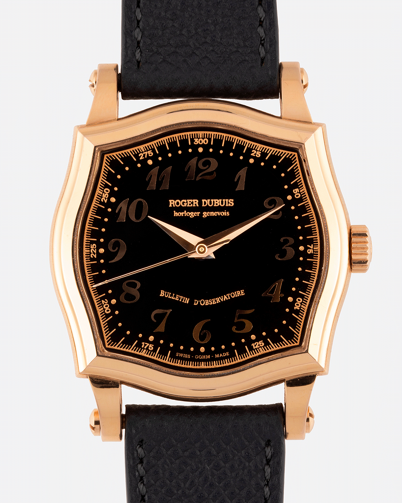 Brand: Roger Dubuis Year: 2000’s Model: Sympathie 37 Material: 18k Yellow Gold Movement: Cal RD 57 Case Diameter: 37mm Strap: Molequin X S.Song Black Grained Calf